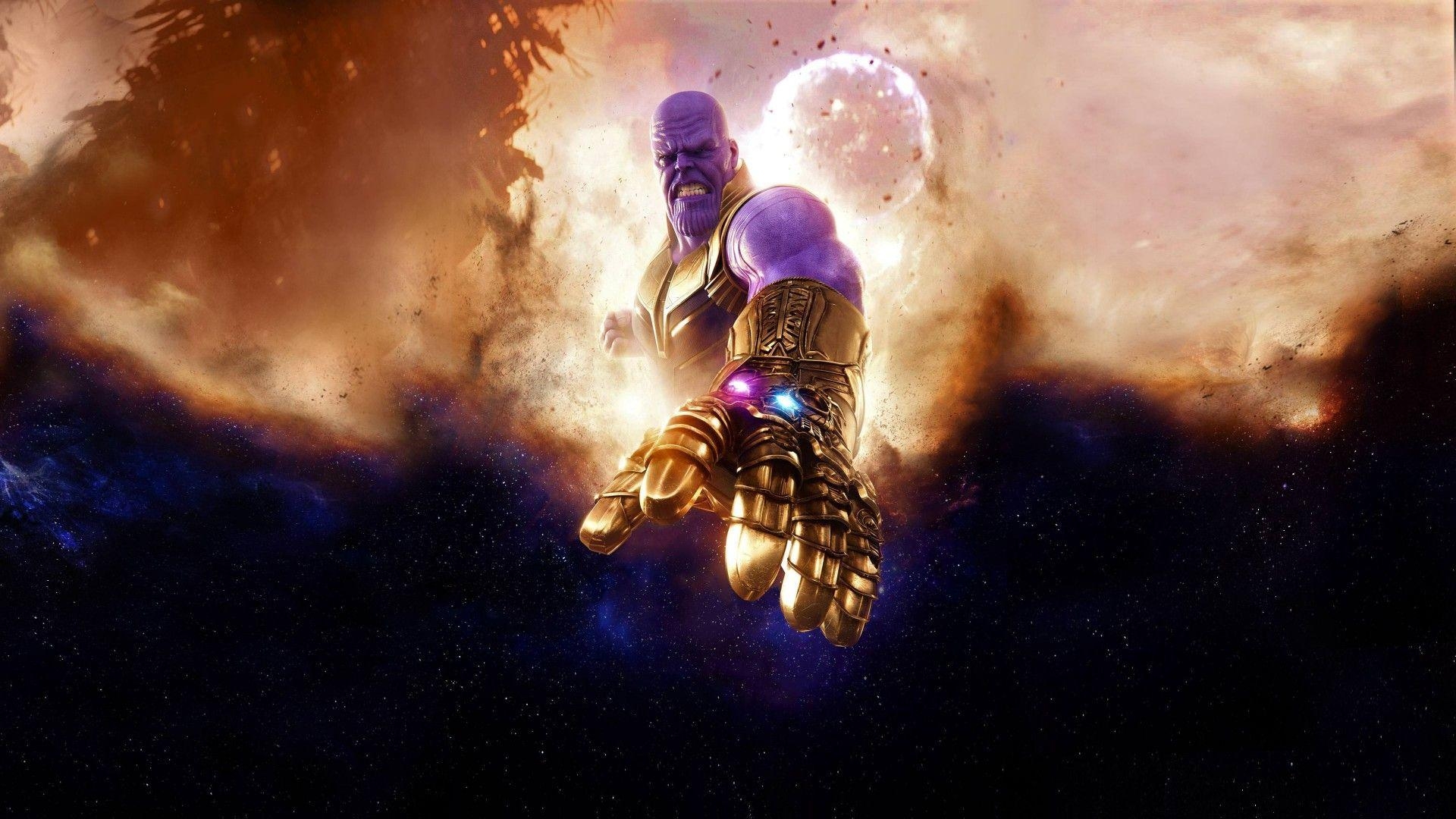 Thanos, Infinity Gauntlet, Avengers, Marvel, Film, 1920x1080 Full HD Desktop