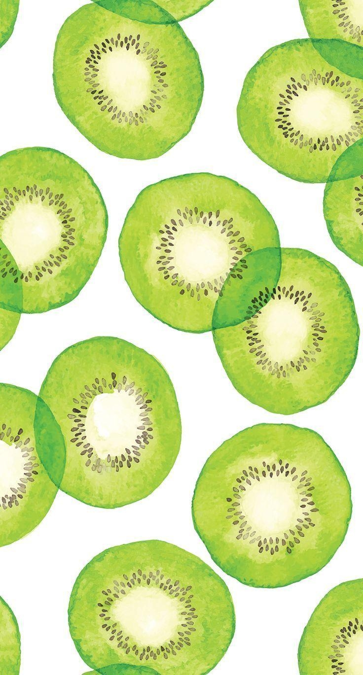 Kiwi Frucht, Aquarell, Muster, Inspiration, Kunst, 740x1370 HD Handy