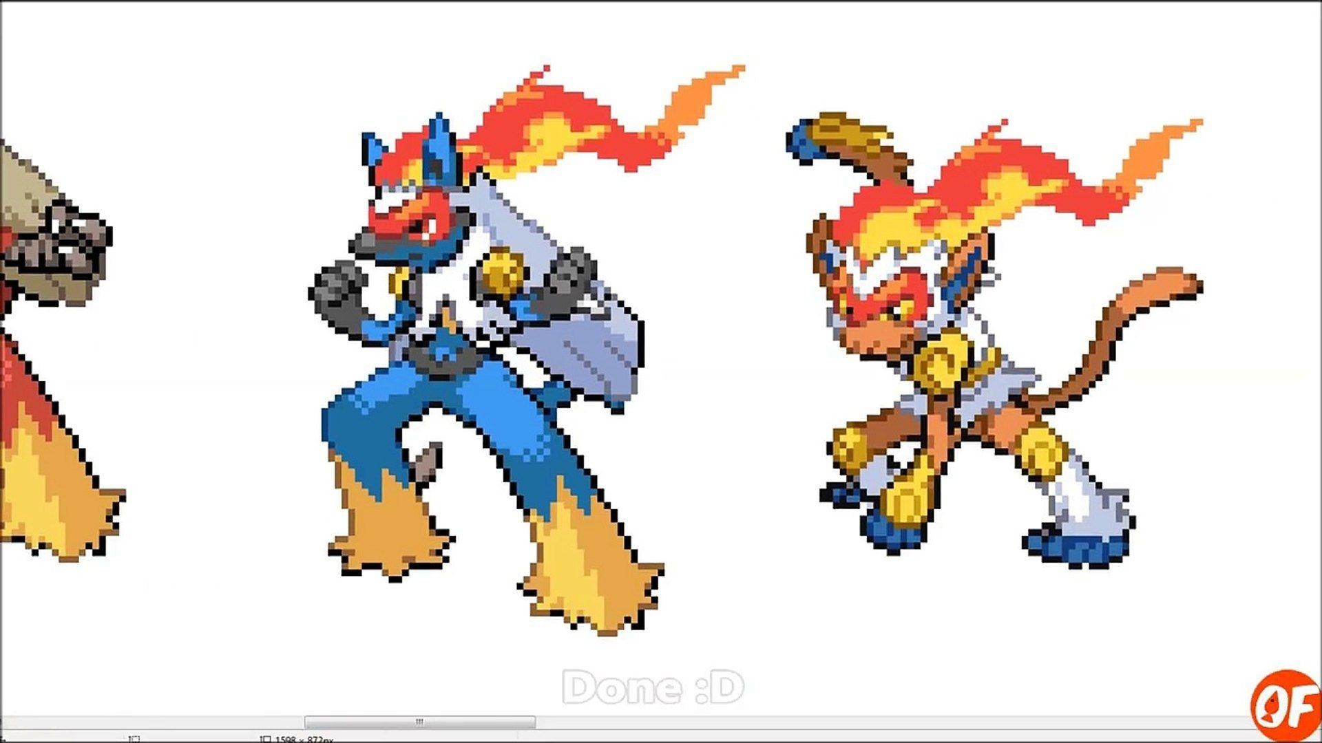 Infernape, Sprite, Pixel, Gaming, Pokémon, 1920x1080 Full HD Desktop