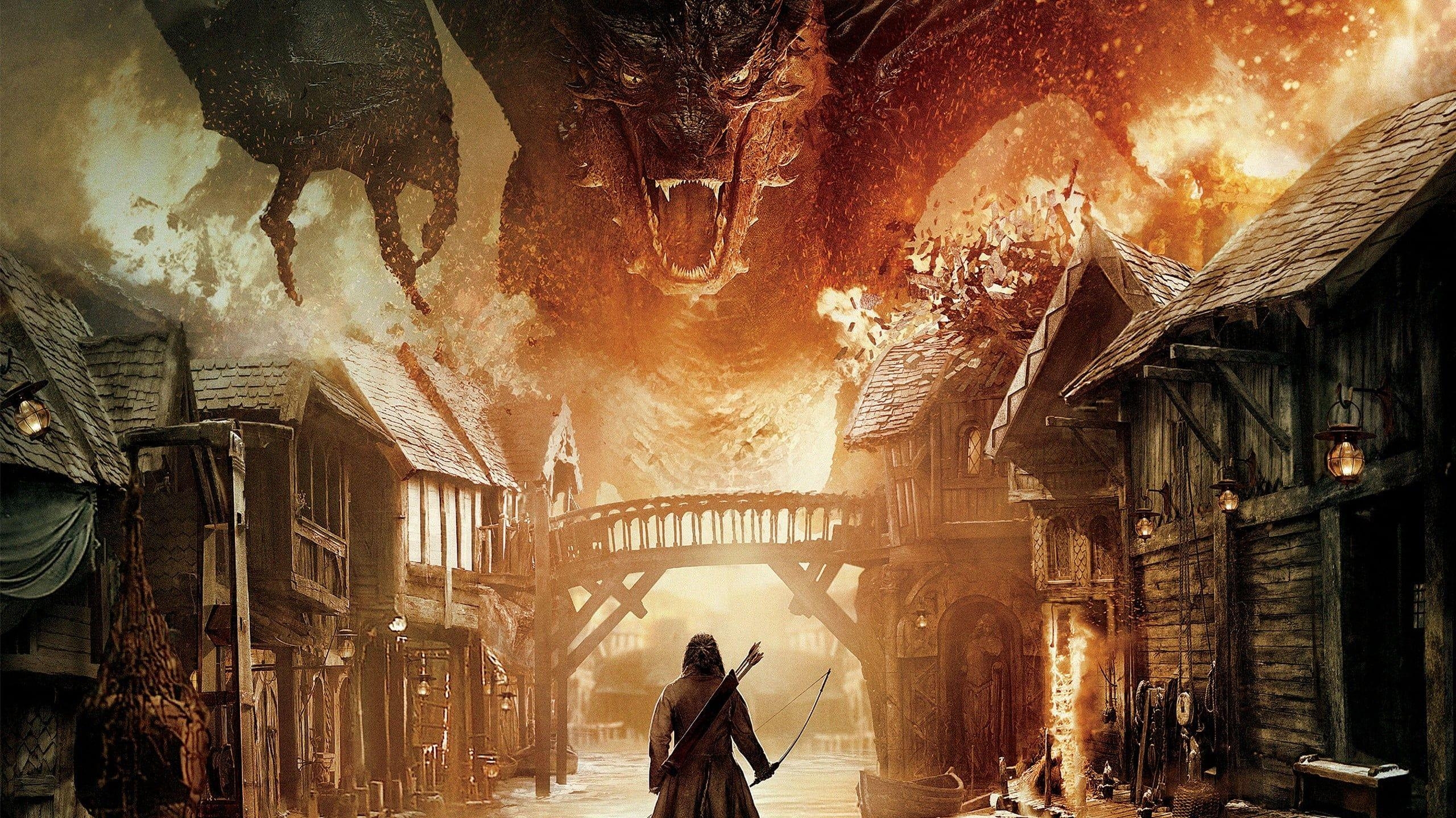 Smaug, Hobbit, Desolation, Film, HD, 2560x1440 HD Desktop