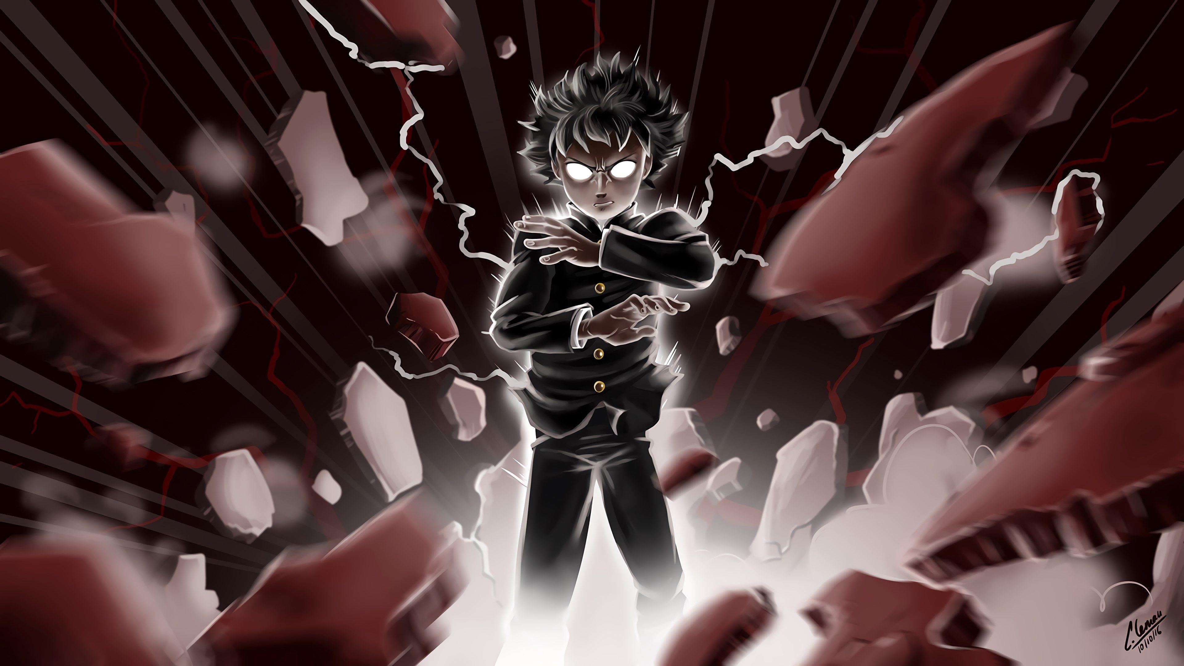 Mob Psycho 100, HD, 6x, Anime, Kunst, 3840x2160 4K Desktop