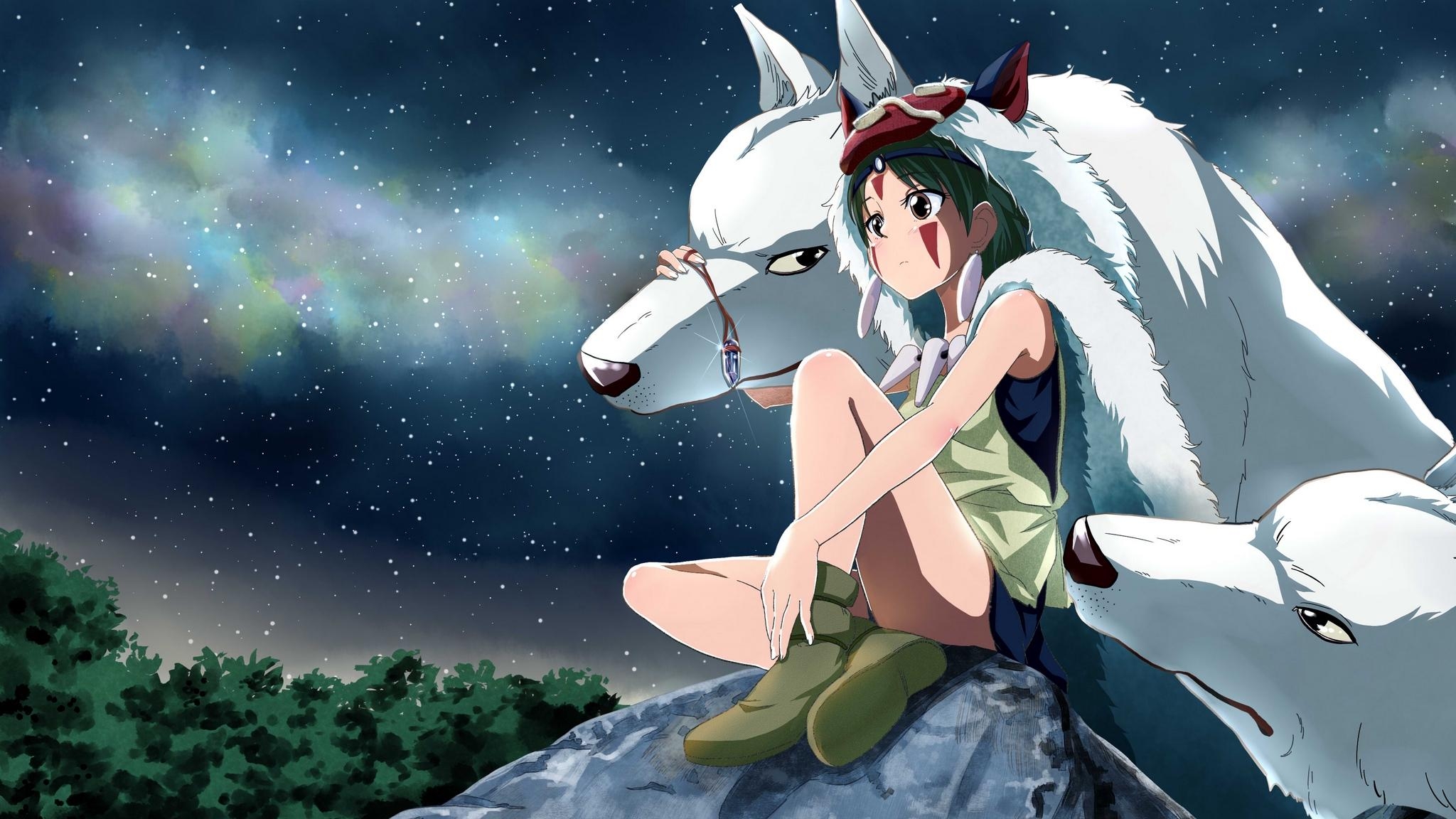 Prinzessin Mononoke, Seelenwolf, Hayao Miyazaki, Download, Anime, 2050x1160 HD Desktop