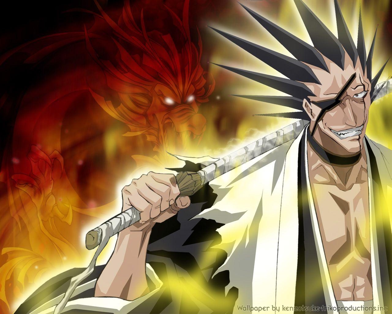 Kenpachi Zaraki, Anime, Galerie, Scan, Kunst, 1280x1030 HD Desktop