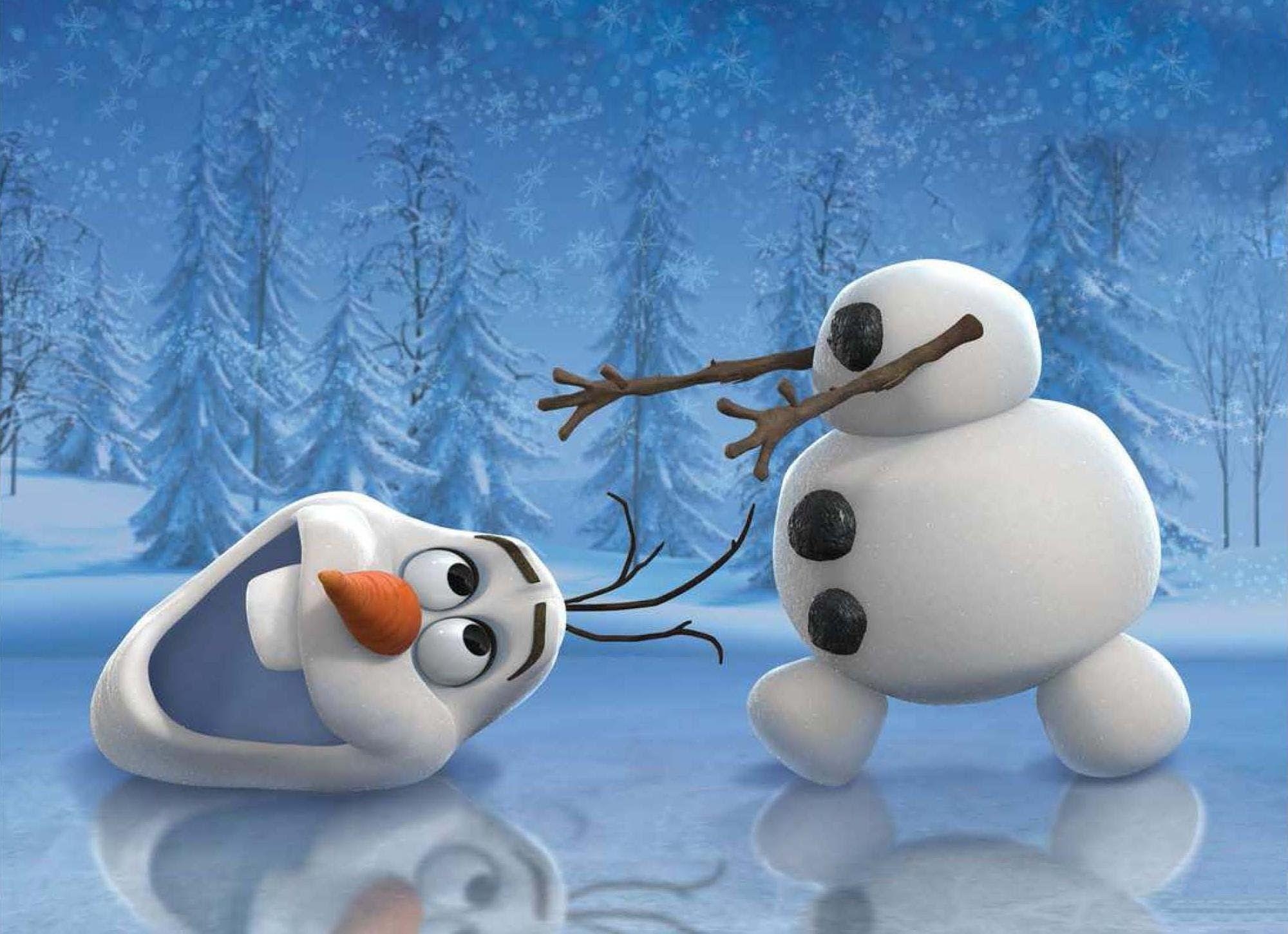 Olaf, Winter, Hintergrund, Disney, Cartoon, 2000x1450 HD Desktop