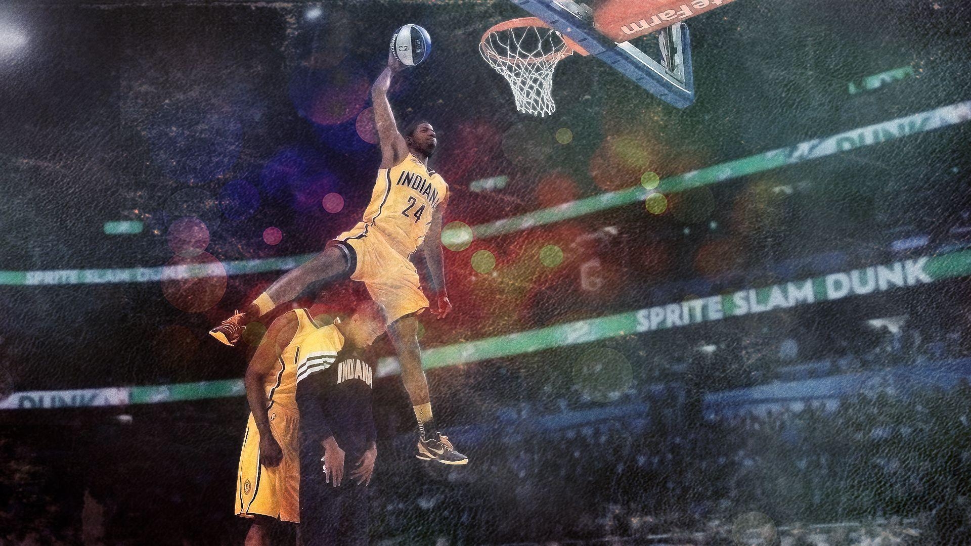 Paul George, Dunk, 2013, Wallpaper, Basketball, 1920x1080 Full HD Desktop