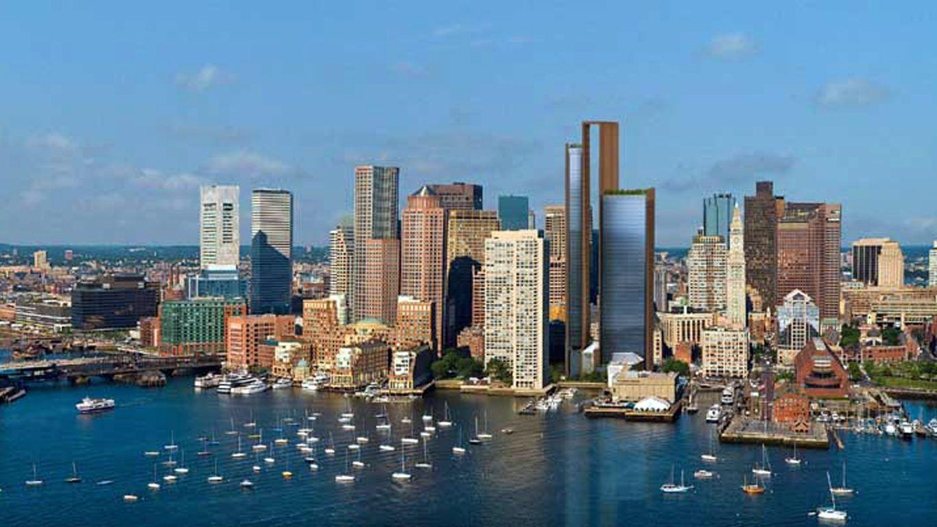 Boston Stadtbild, Wallpaper, Großstadt, Architektur, Lebhaft, 1370x770 HD Desktop