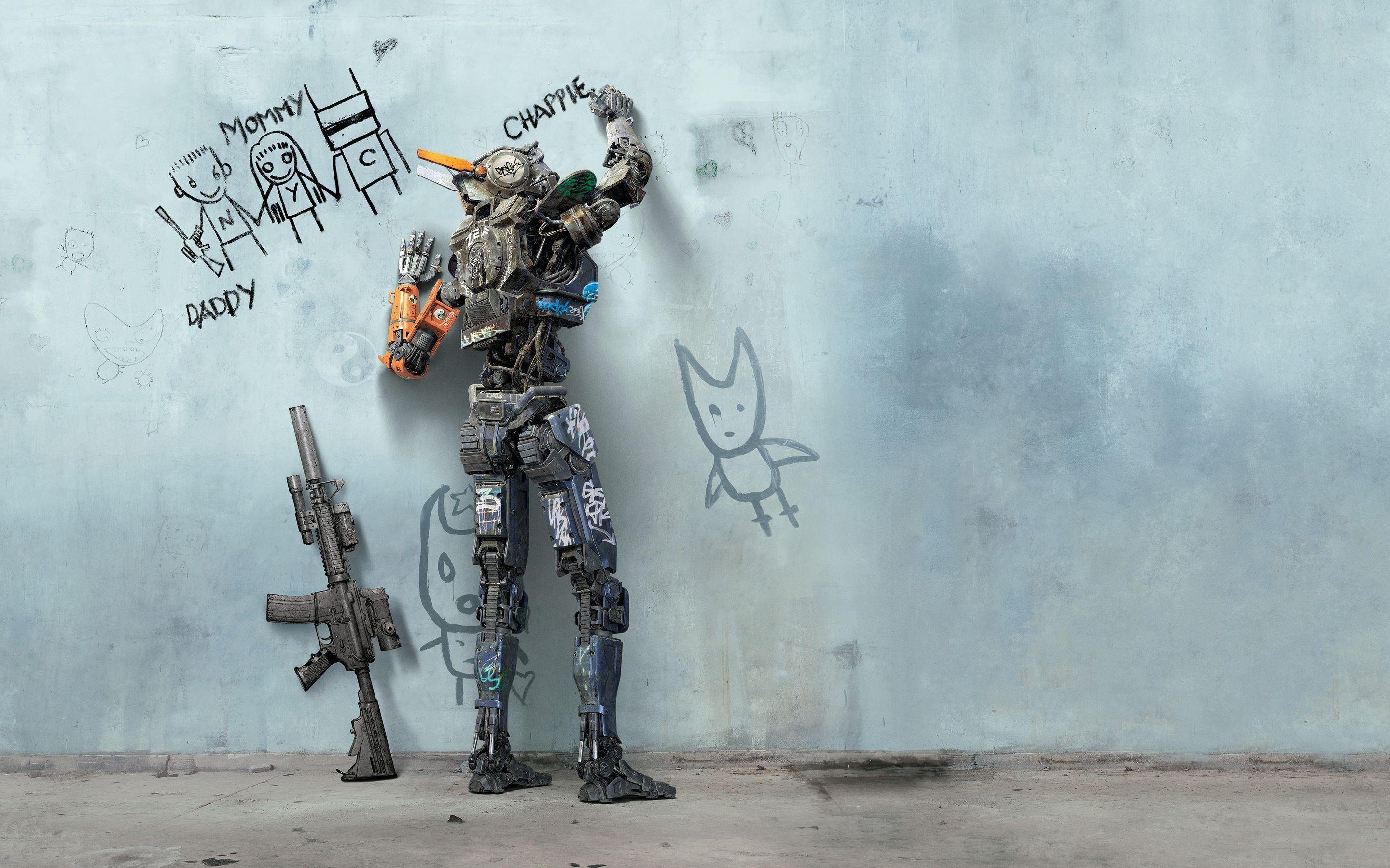 Chappie Film, HD, Science-Fiction, Roboter, Bild, 2880x1800 HD Desktop