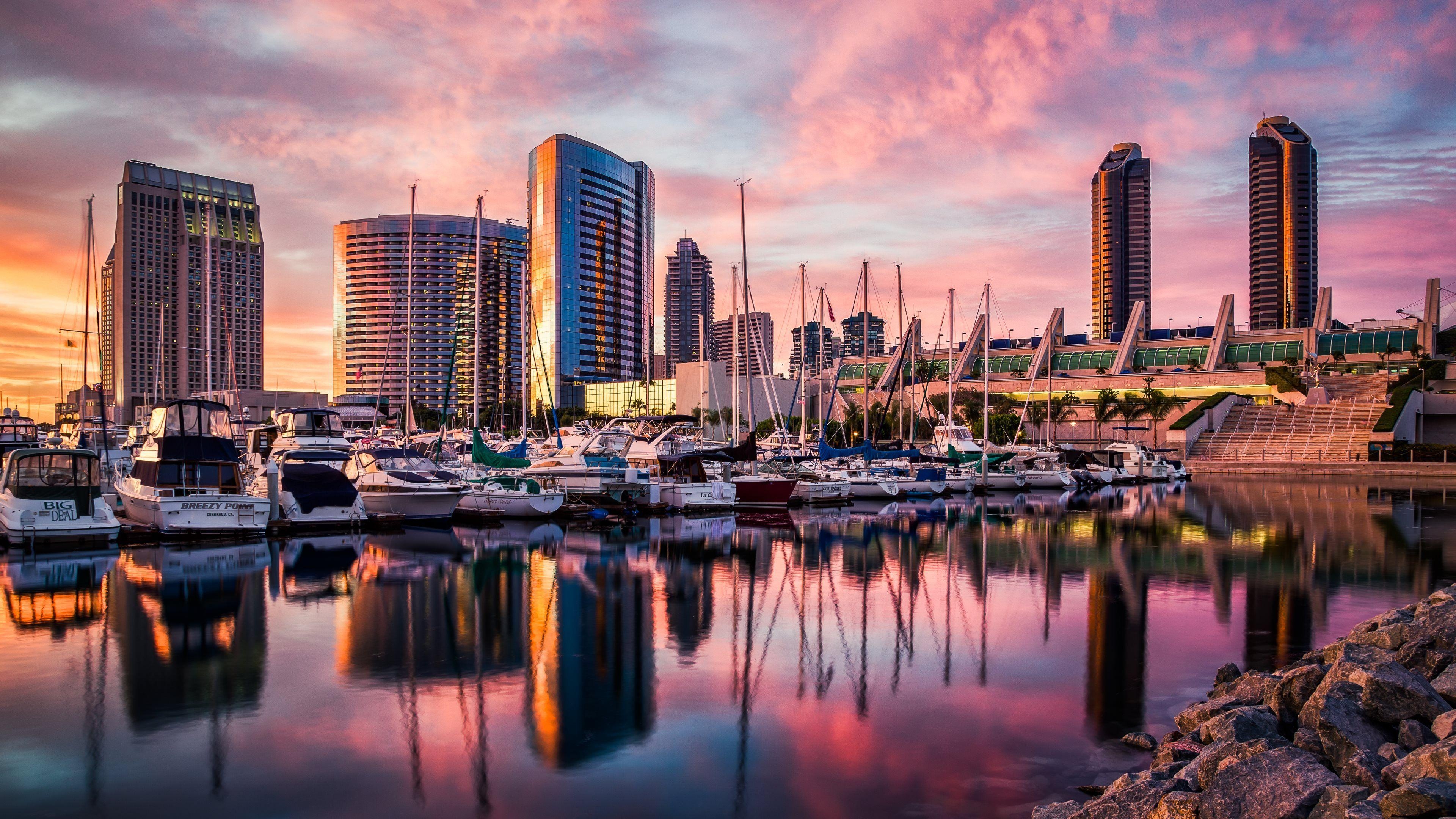 San Diego, Kalifornien, Reisen, Skyline, Strand, 3840x2160 4K Desktop