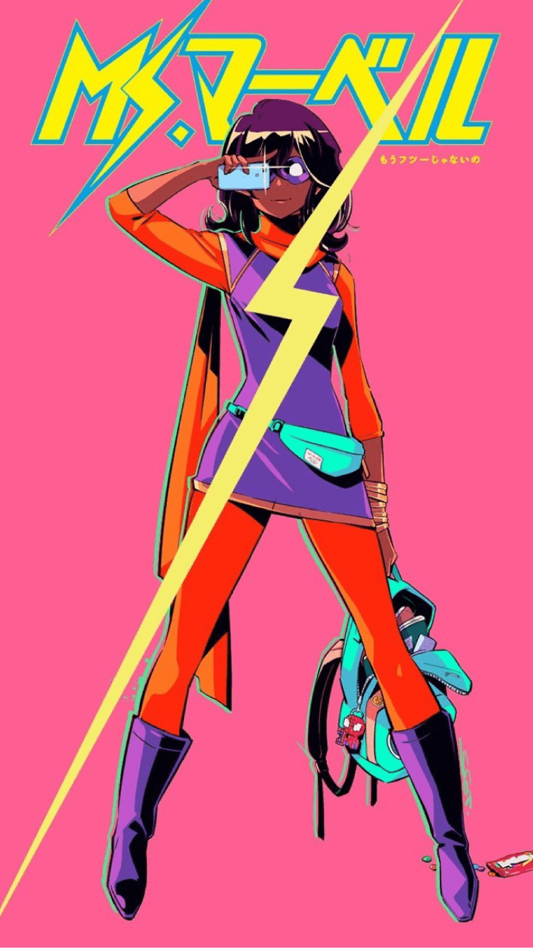 Kamala Khan, Ms. Marvel, Comic, Telefon, Cover, 750x1340 HD Handy