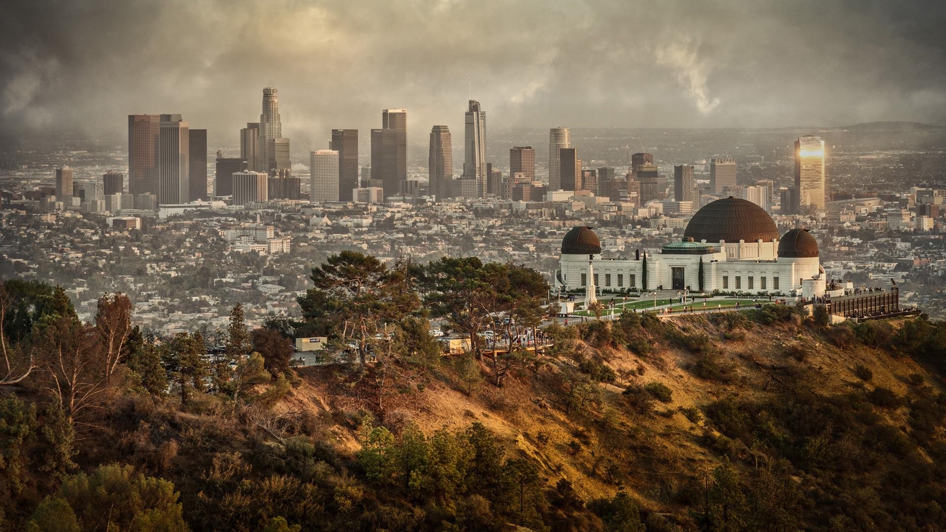 Griffith-Observatorium, Los Angeles, HD-Bild, Kalifornien, Hintergrund, 1920x1080 Full HD Desktop