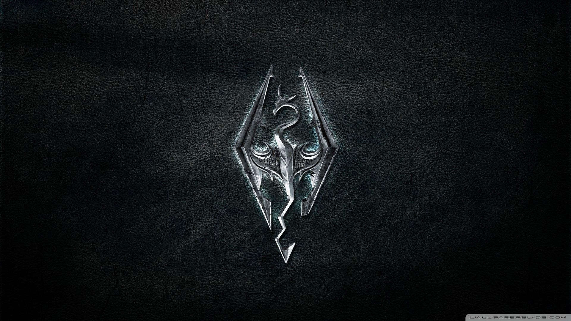 Skyrim Logo, 4K, HD Desktop, Ultra HD, Hintergrund, 1920x1080 Full HD Desktop