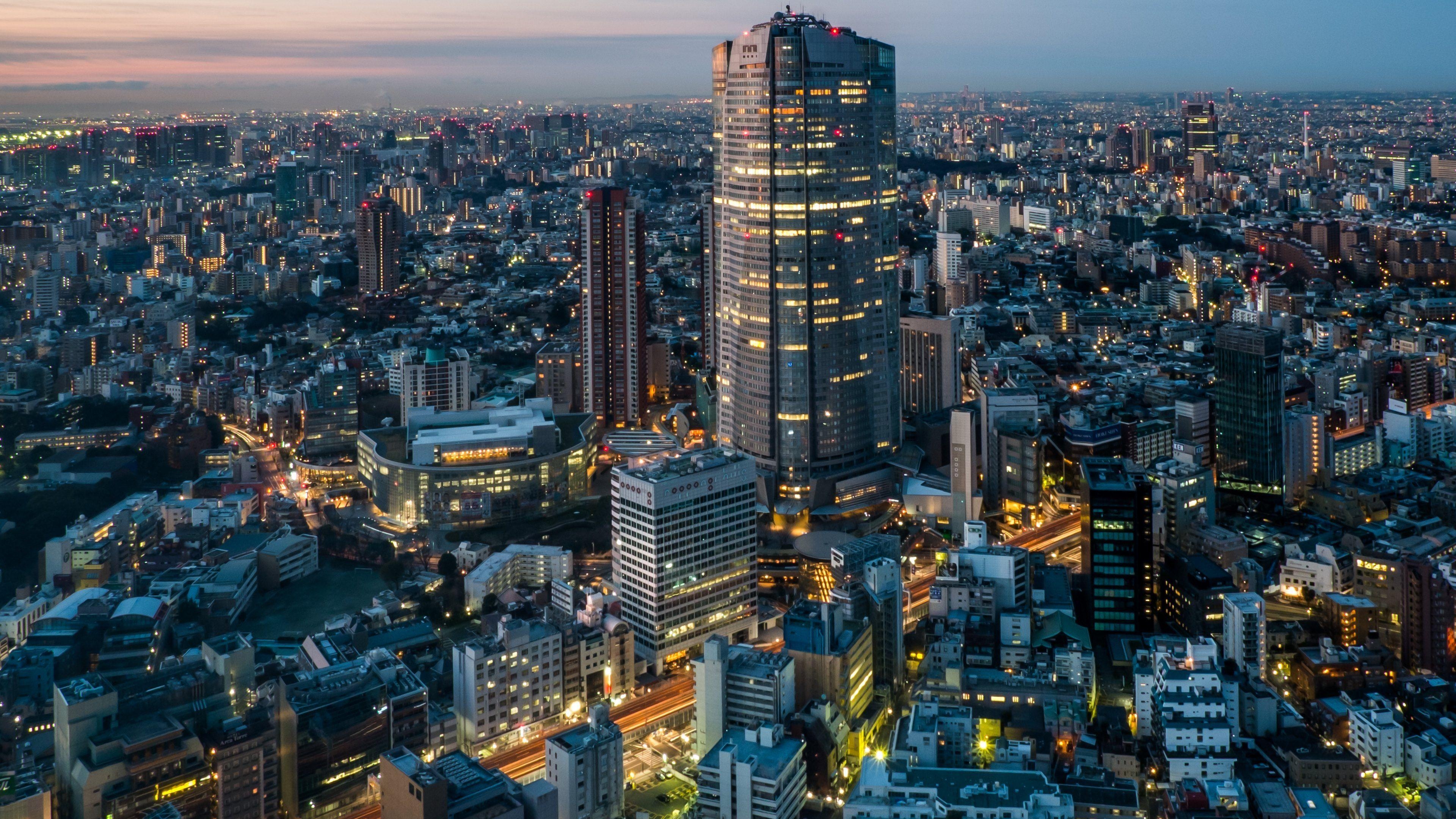 Tokyo Hintergrund, Sakura, Japan, Full HD, Stadt, 3840x2160 4K Desktop