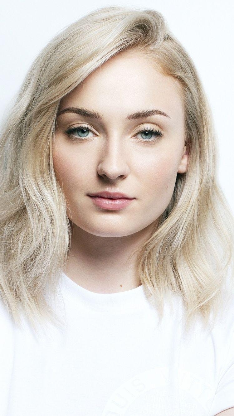 Sophie Turner, Schöne Augen, Porträt, Schauspielerin, Hintergrund, 750x1340 HD Handy