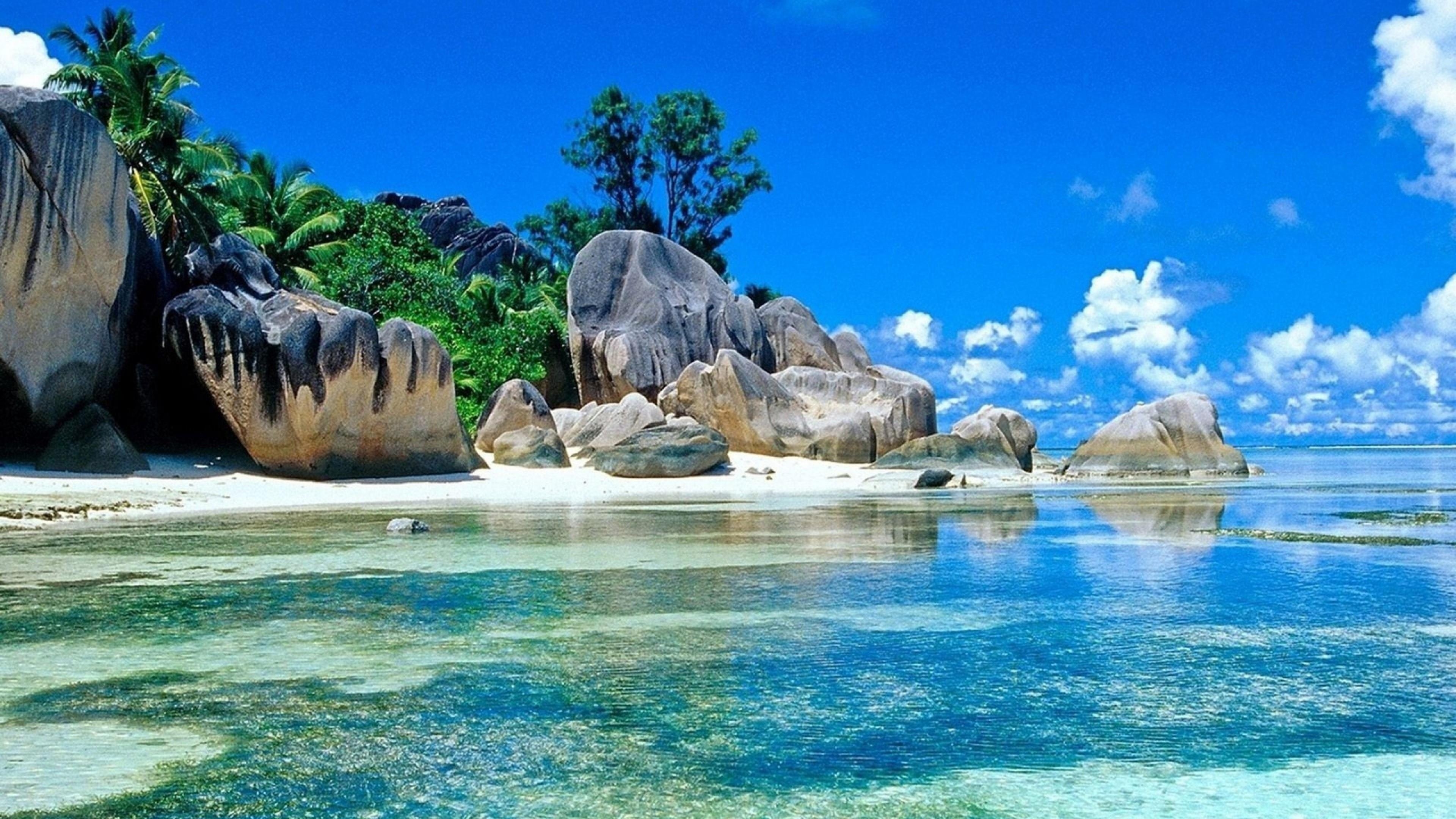 La Digue, Seychellen, Insel, Reisen, Strand, 3840x2160 4K Desktop