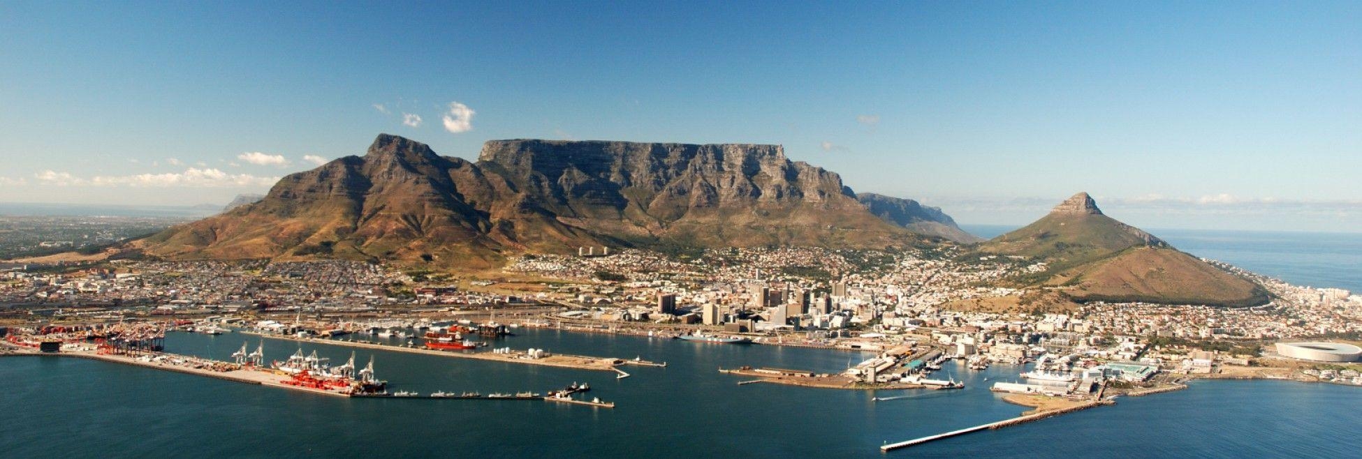 Tafelberg, Kapstadt, Südafrika, Beschnitten, Panorama, 1950x660 Dual Screen Desktop