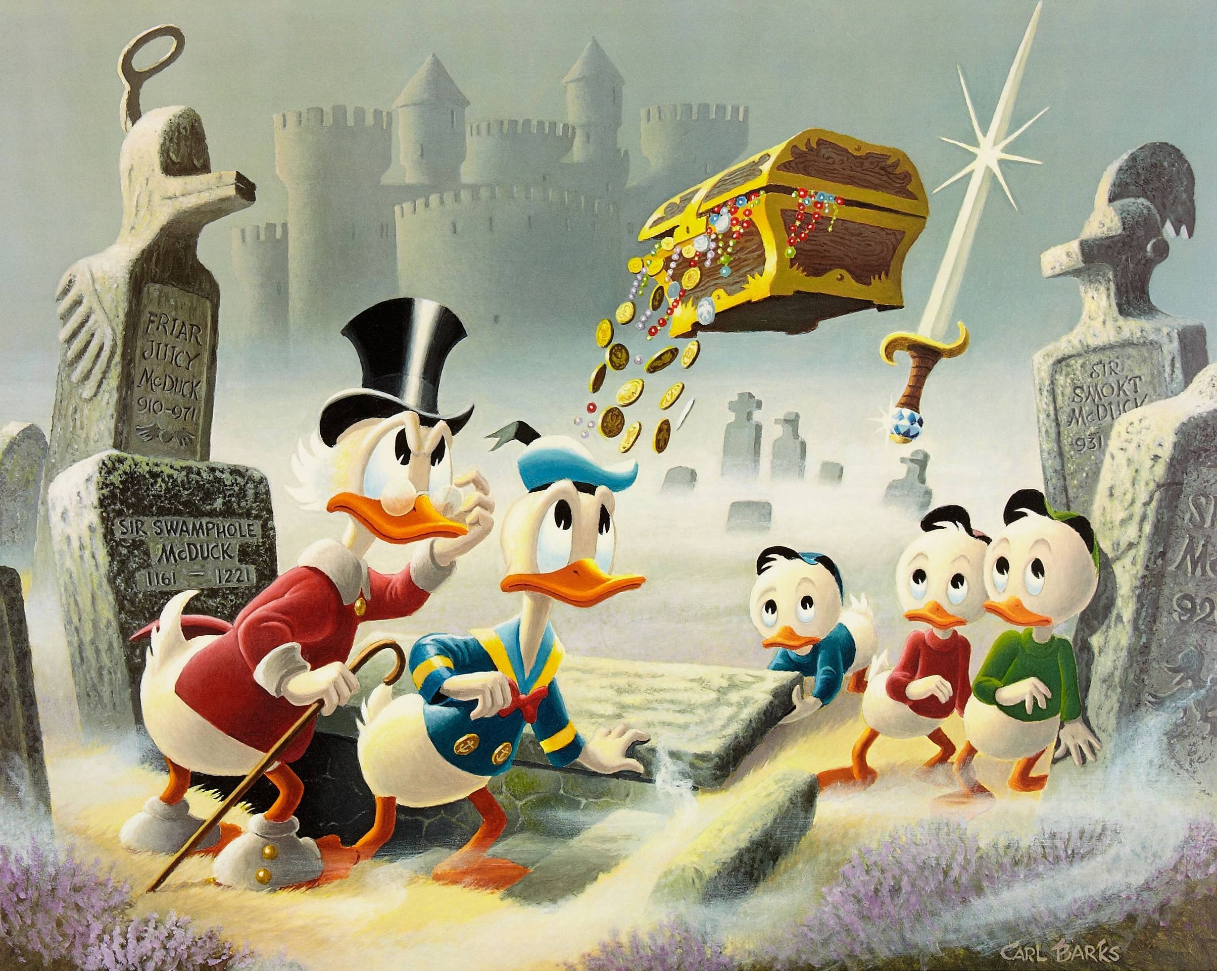 Dagobert Duck, Disney, Hintergrundbild, Comics, Zeichentrick, 2410x1930 HD Desktop