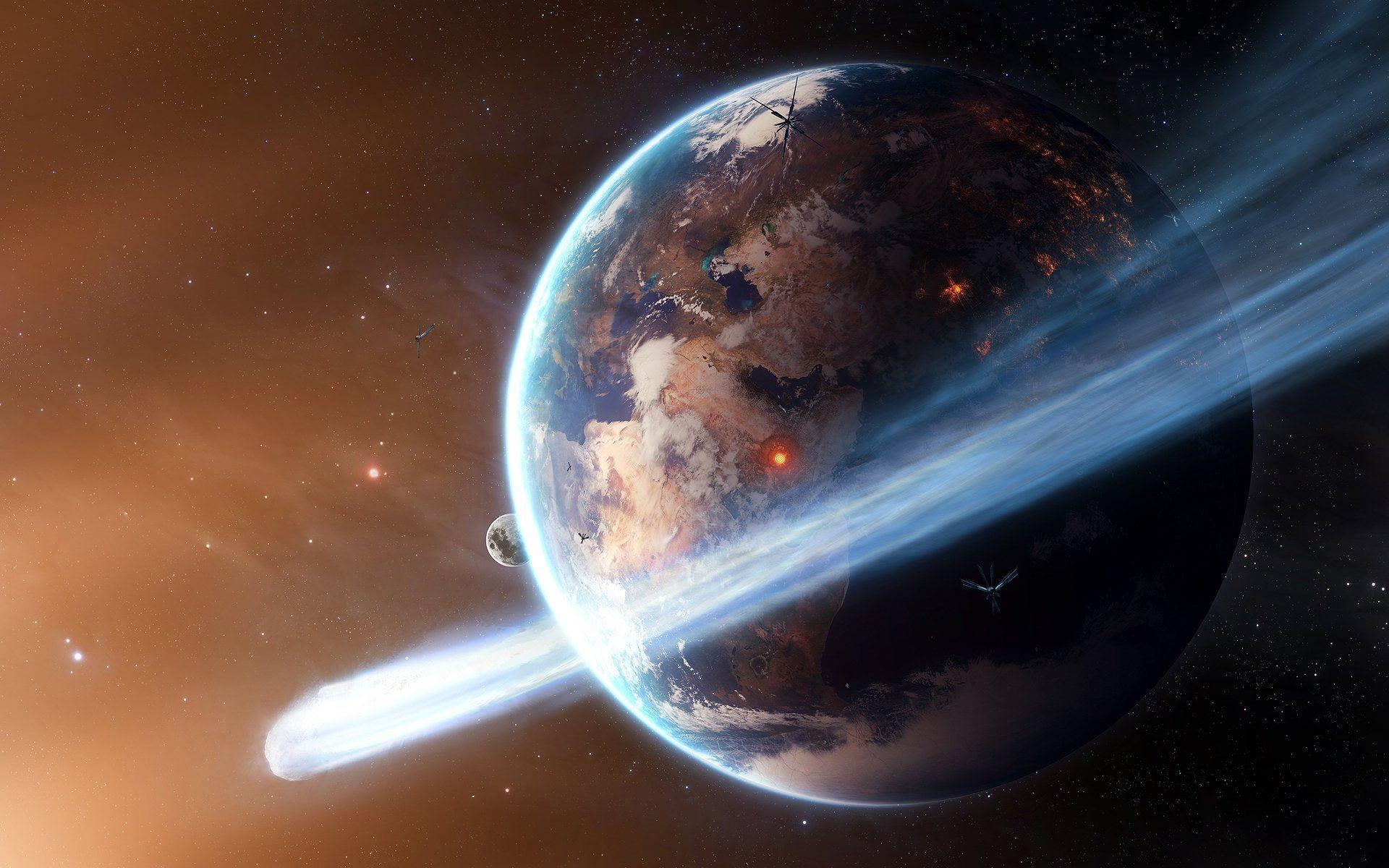 Meteor, HD-Bild, Weltraum, Hintergrund, Sternschnuppen, 1920x1200 HD Desktop