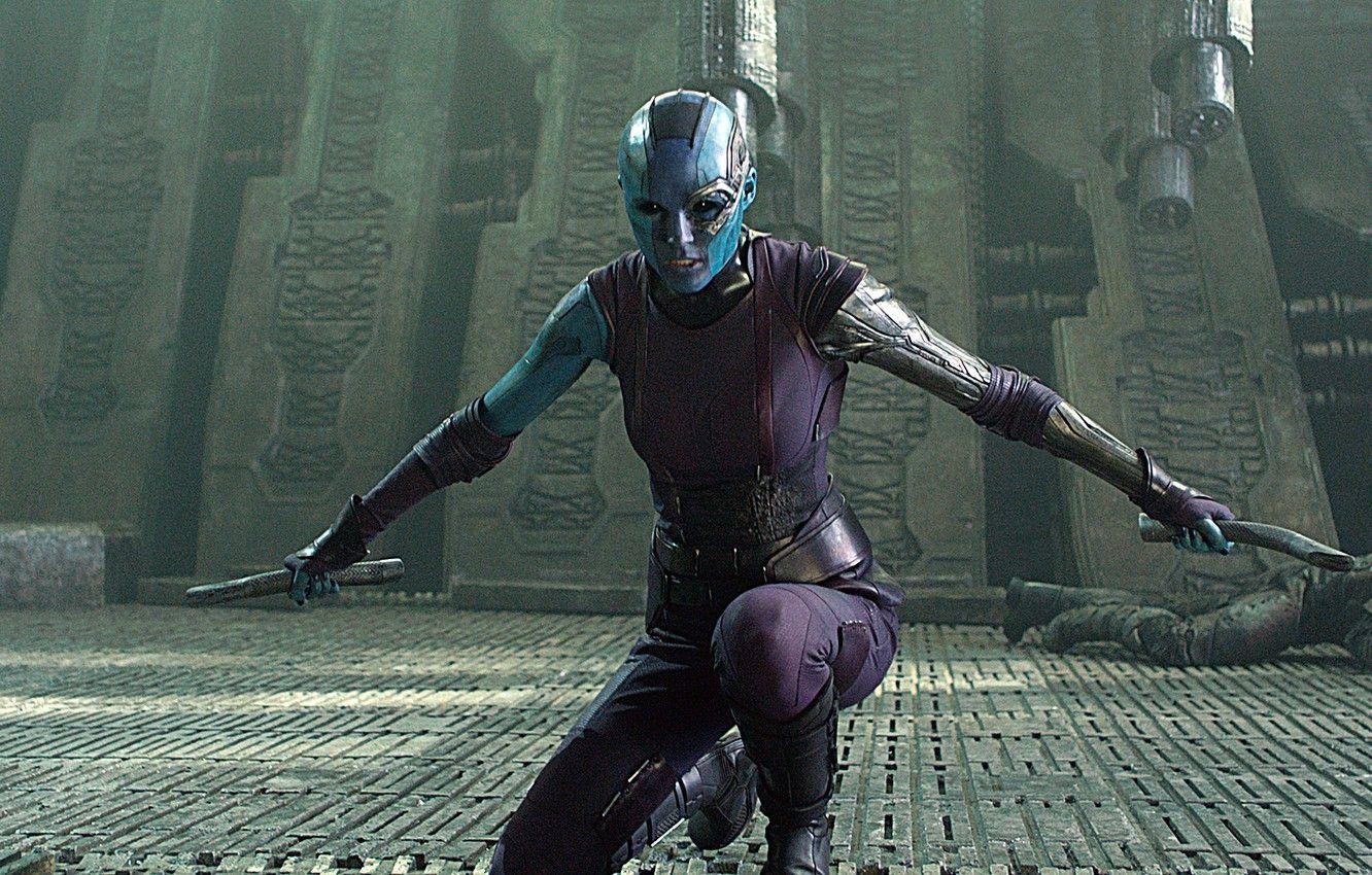 Nebula, Marvel, Karen Gillan, Guardians, Film, 1340x850 HD Desktop