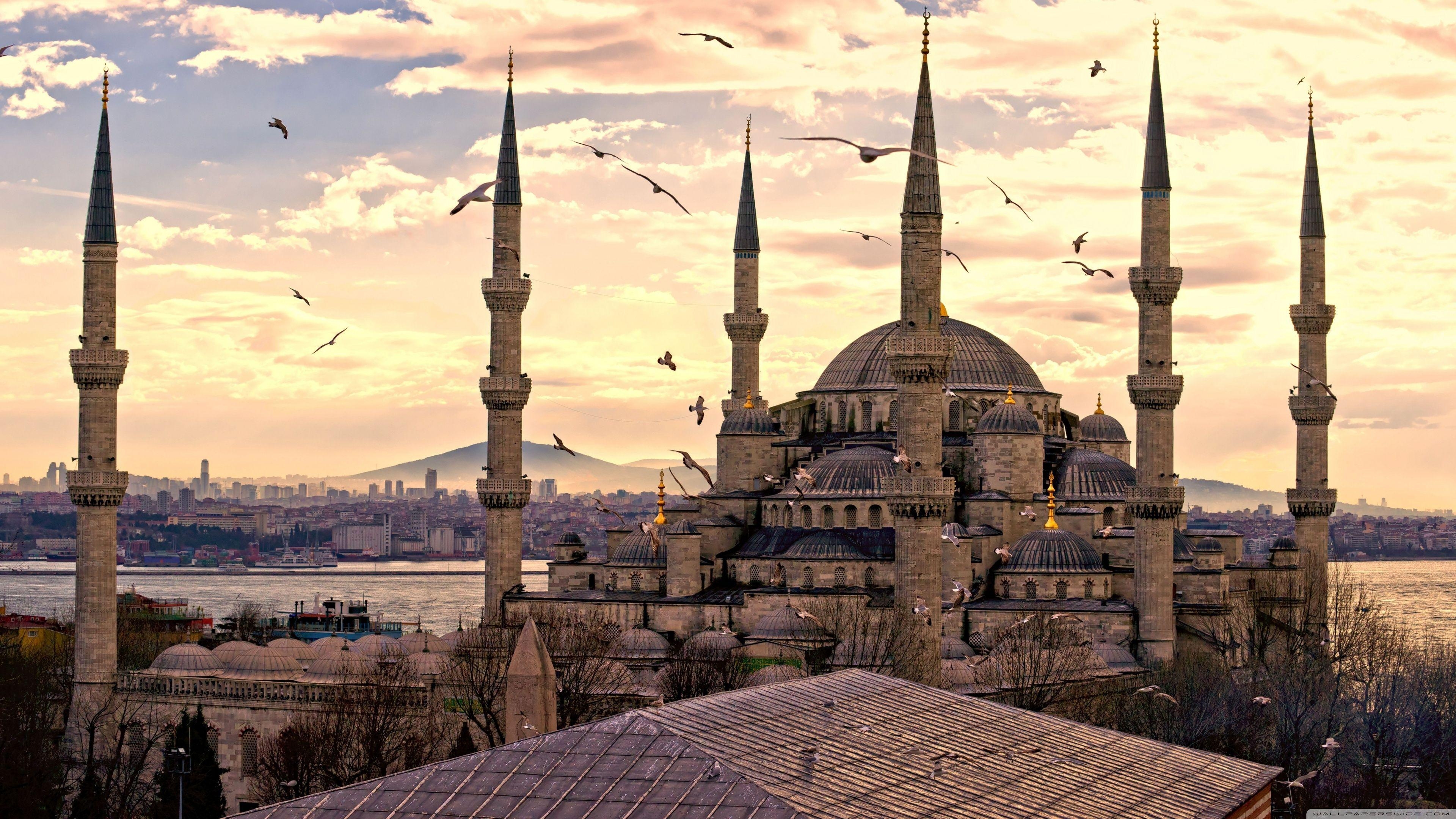 Türkei, Istanbul, Sultanahmet-Moschee, 4K, Hintergrund, 3840x2160 4K Desktop