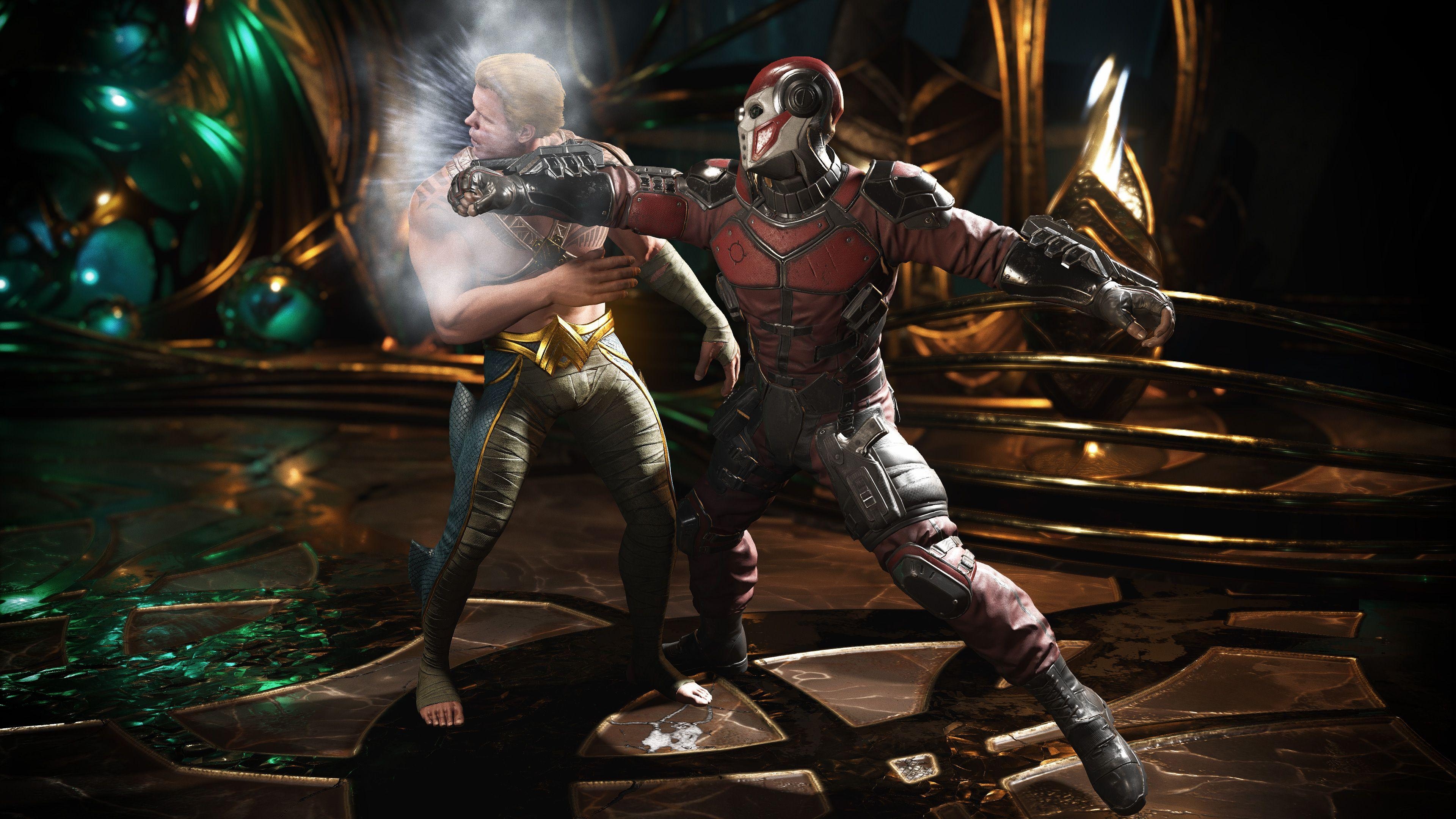 Injustice, Kampf, Deadshot, Aquaman, Spiele, 3840x2160 4K Desktop