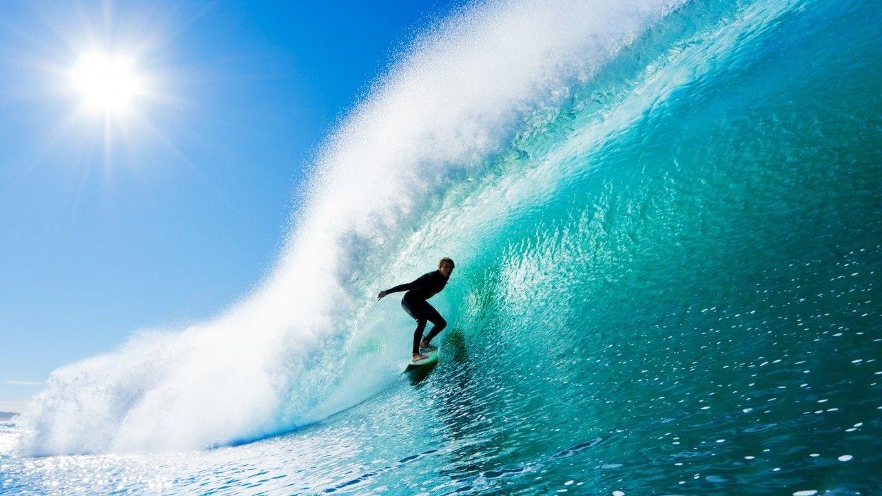 Sonniger Tag, Surfer, Ozean, HD, Sport, 1280x720 HD Desktop