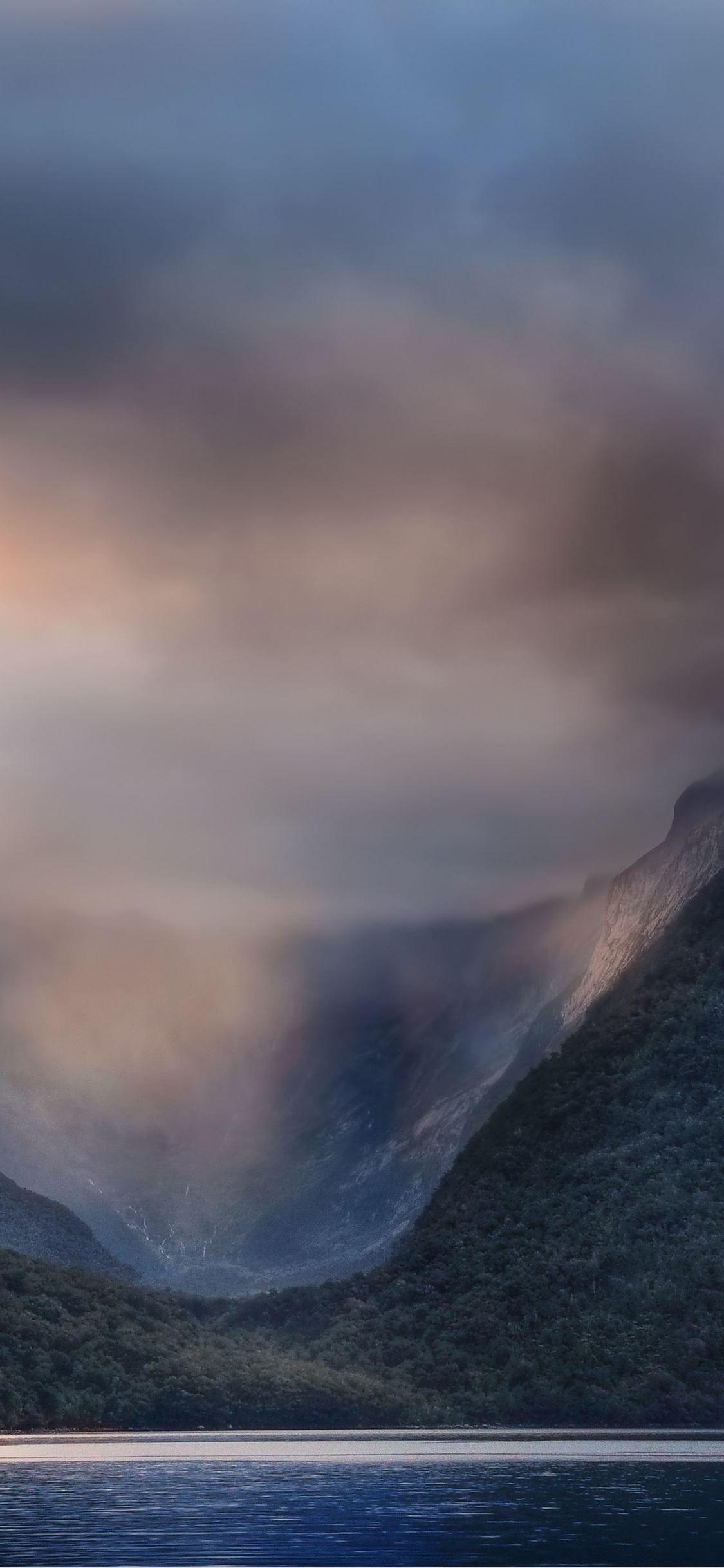 Milford Sound, Tal, Neuseeland, Hintergrund, Download, 1130x2440 HD Handy