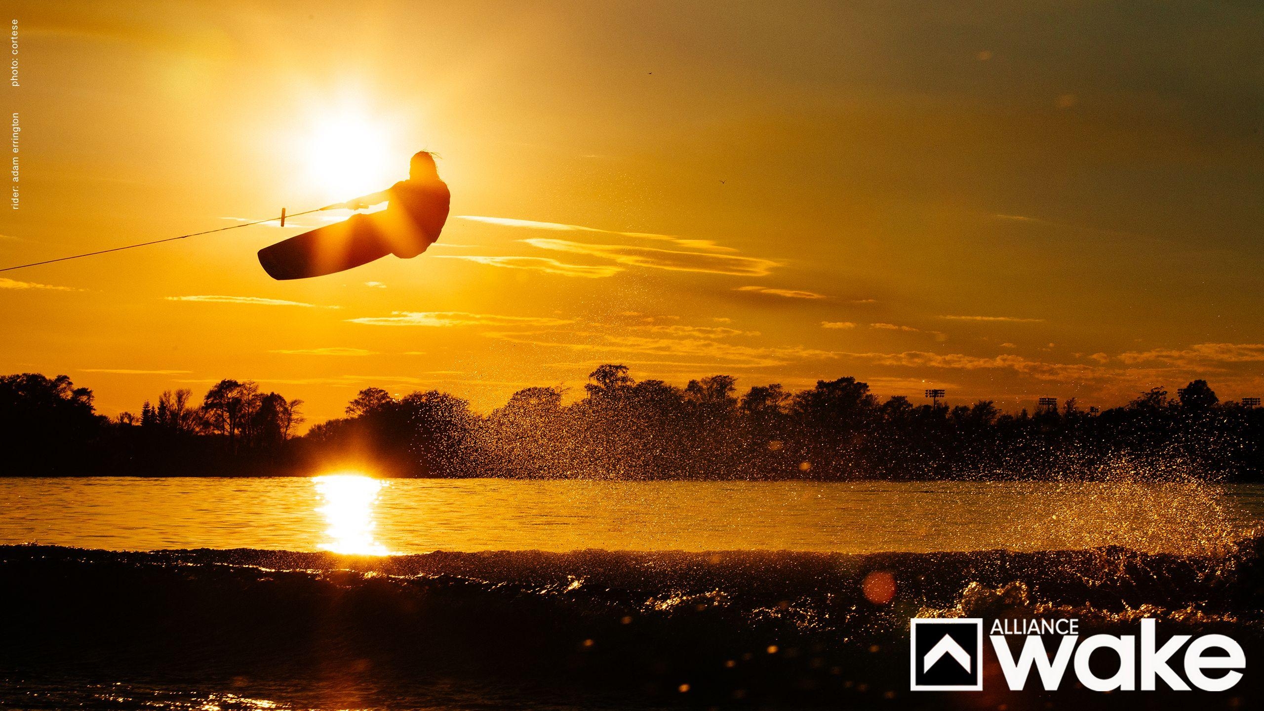 Wakeboarding, HD, Sonnenuntergang, Download, Wasser, 2560x1440 HD Desktop