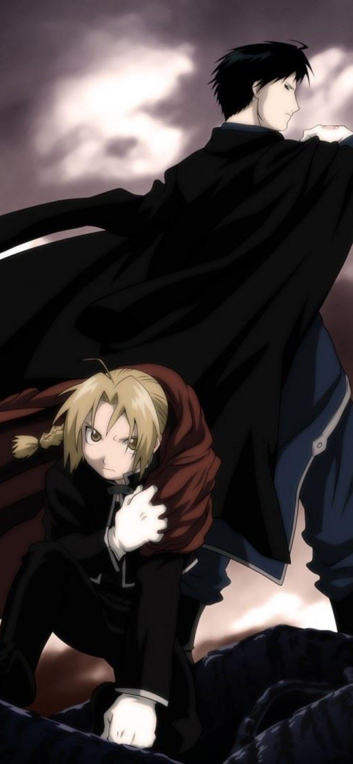 Fullmetal Alchemist, Roy Mustang, Edward Elric, Anime, Download, 1130x2440 HD Handy