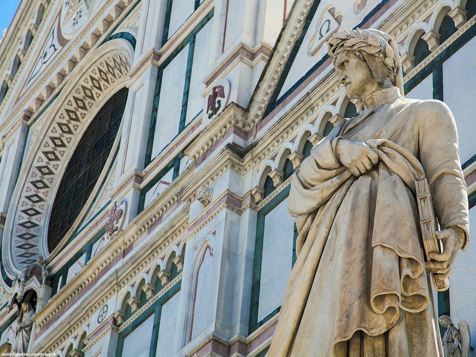 Statue, Dante Alighieri, Florenz, Bild, Foto, 1600x1200 HD Desktop