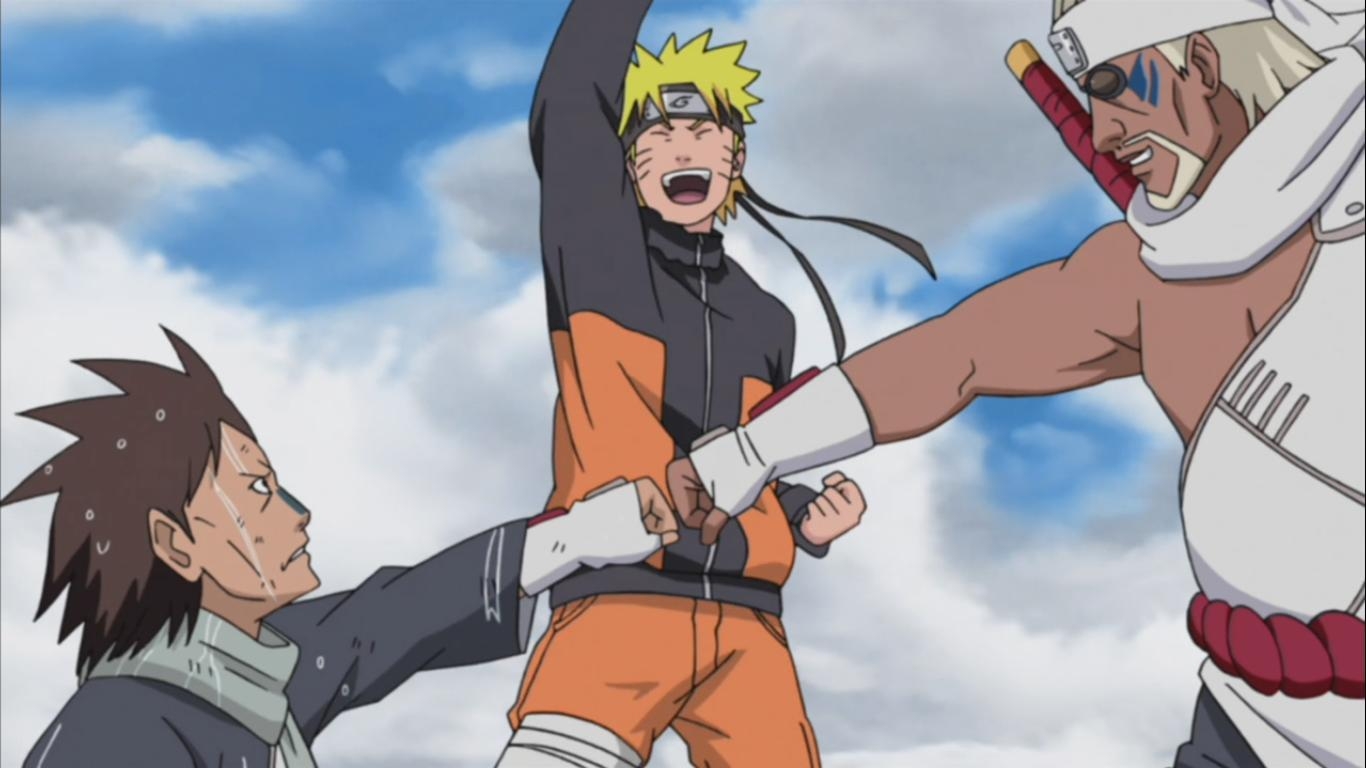 Killer Bee, Motoi, Naruto, Anime, Freundschaft, 1370x770 HD Desktop