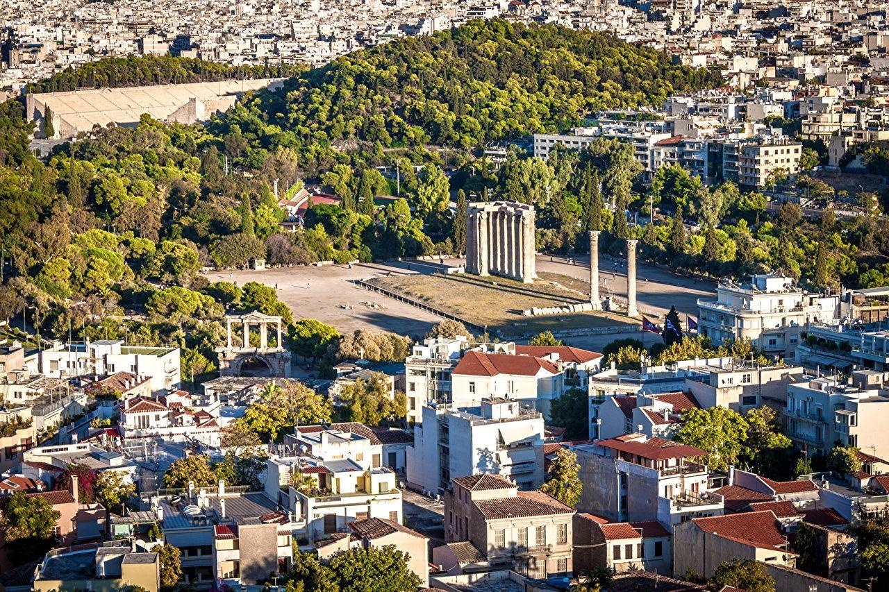 Griechenland Skyview, Athen, Städte, Gebäude, 1280x860 HD Desktop