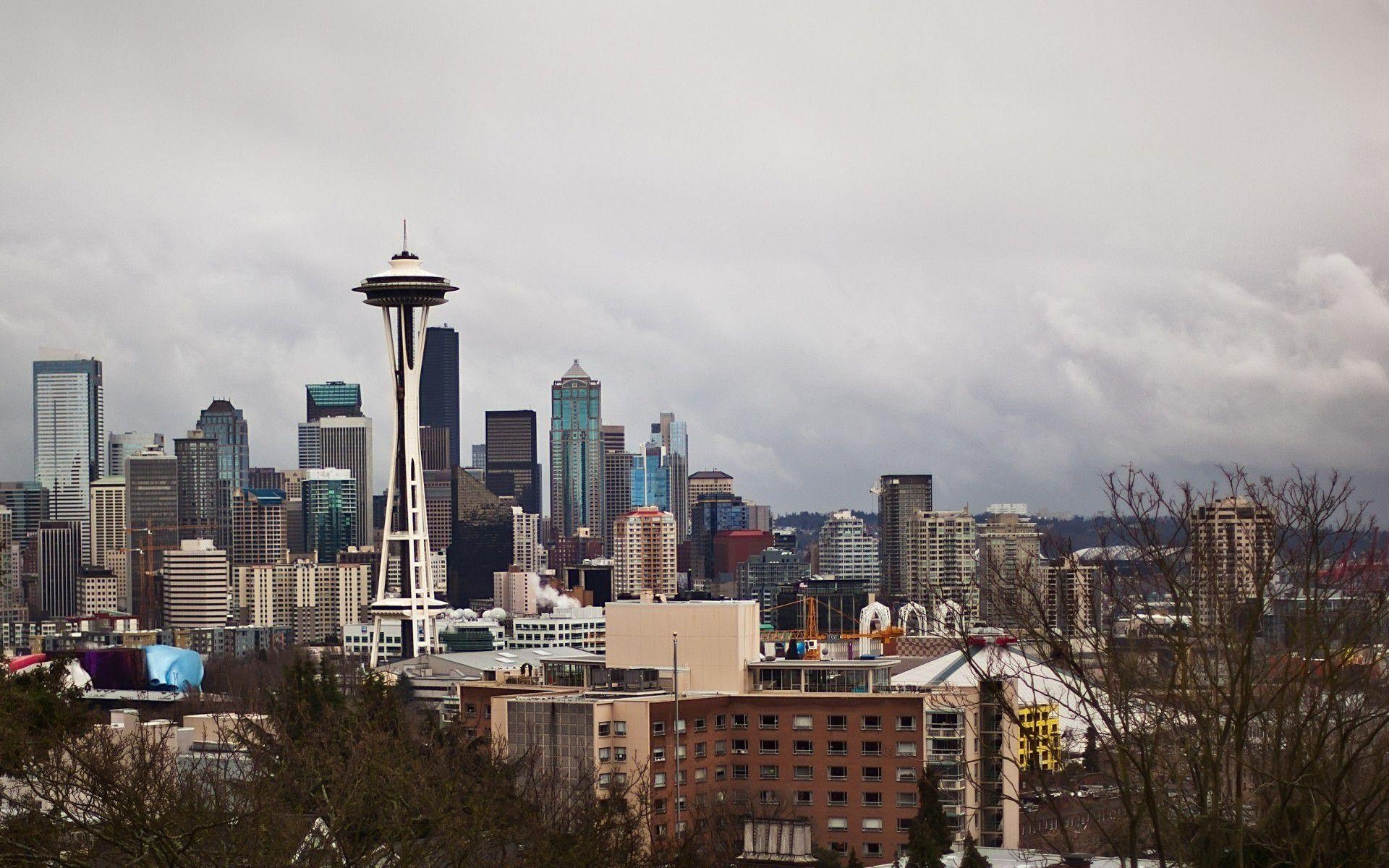 Seattle Skyline, Regen, Washington, Reisen, Stadtbild, 1920x1200 HD Desktop