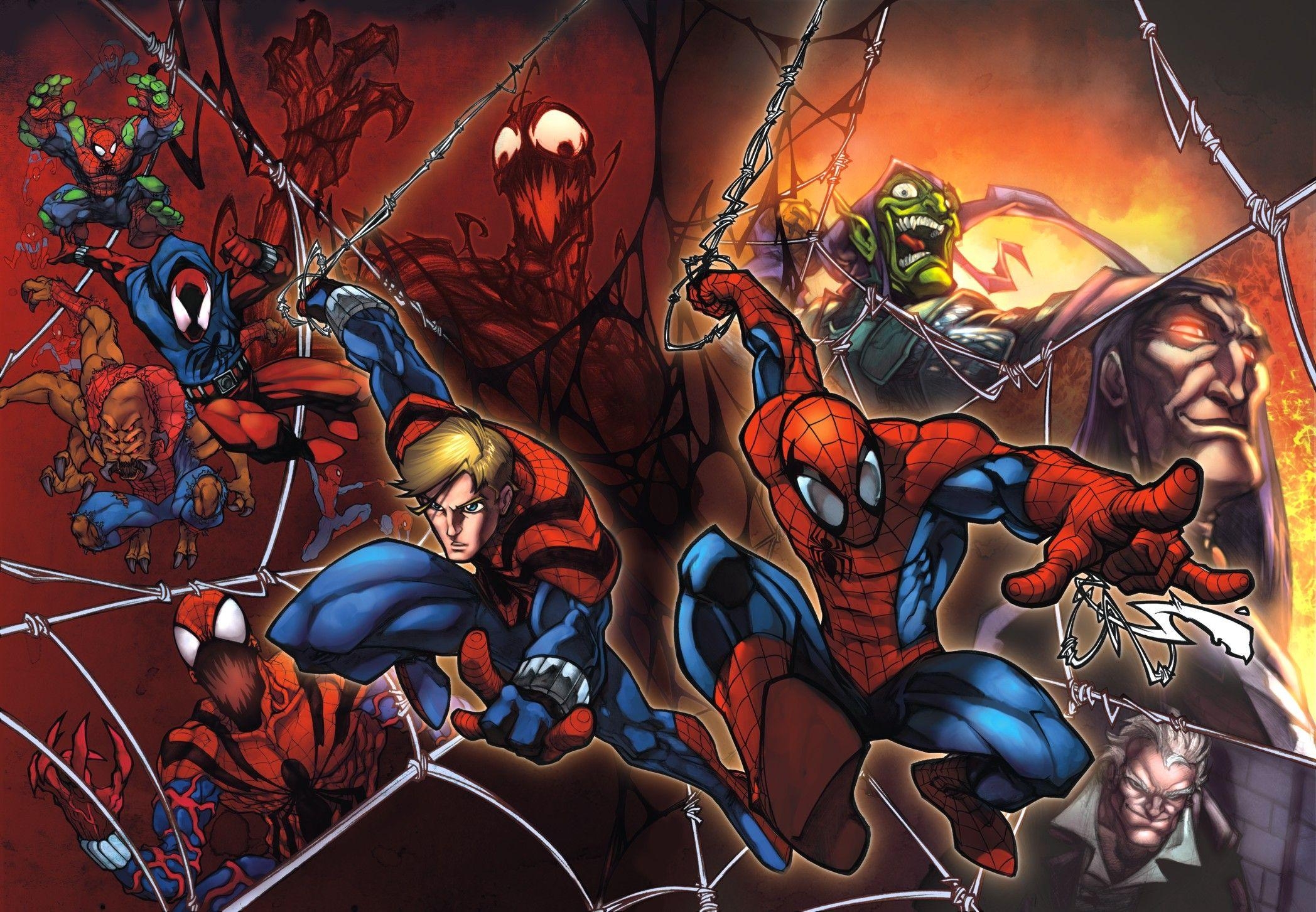 Spiderman, Carnage, Marvel, Grüner Kobold, Comics, 2100x1460 HD Desktop