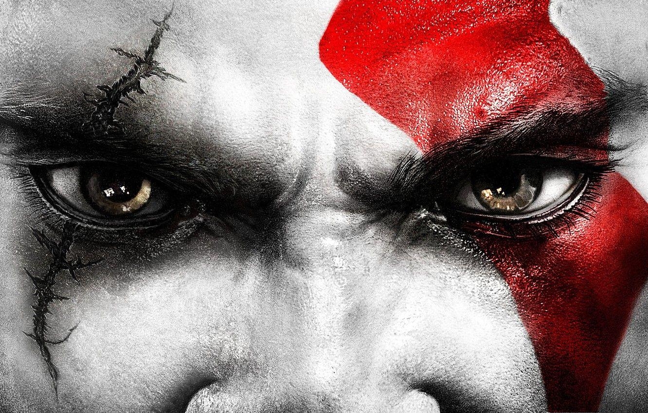 Kratos, Augen, God of War, Bild, Desktop, 1340x850 HD Desktop