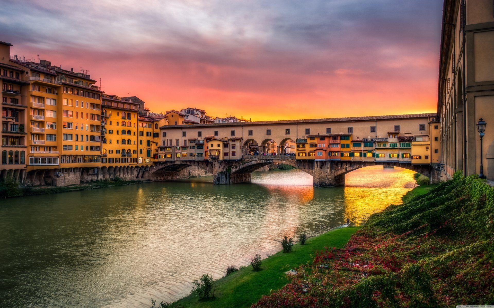 Ponte Vecchio, Florenz, Italien, Brücke, Reisen, 1920x1200 HD Desktop