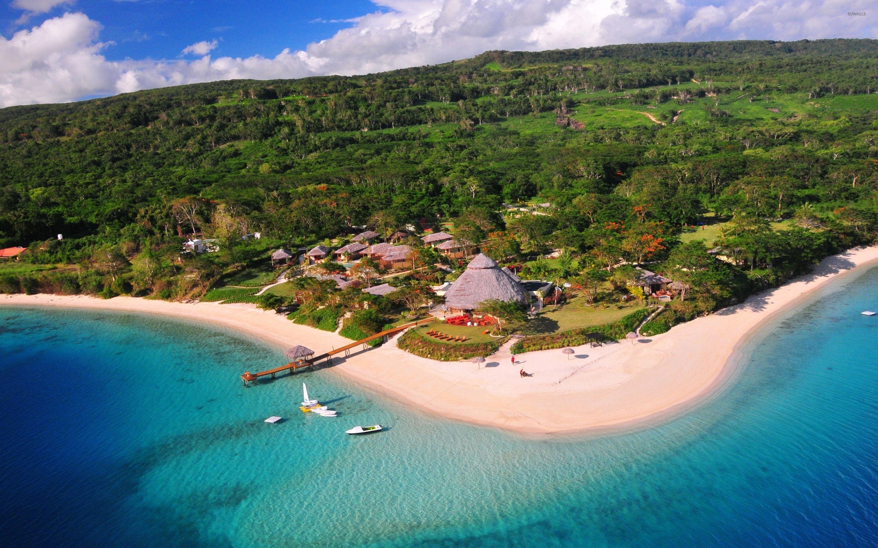 Vanuatu, Dämmerung, Zyklon Pam, Hintergrund, Insel, 2880x1800 HD Desktop