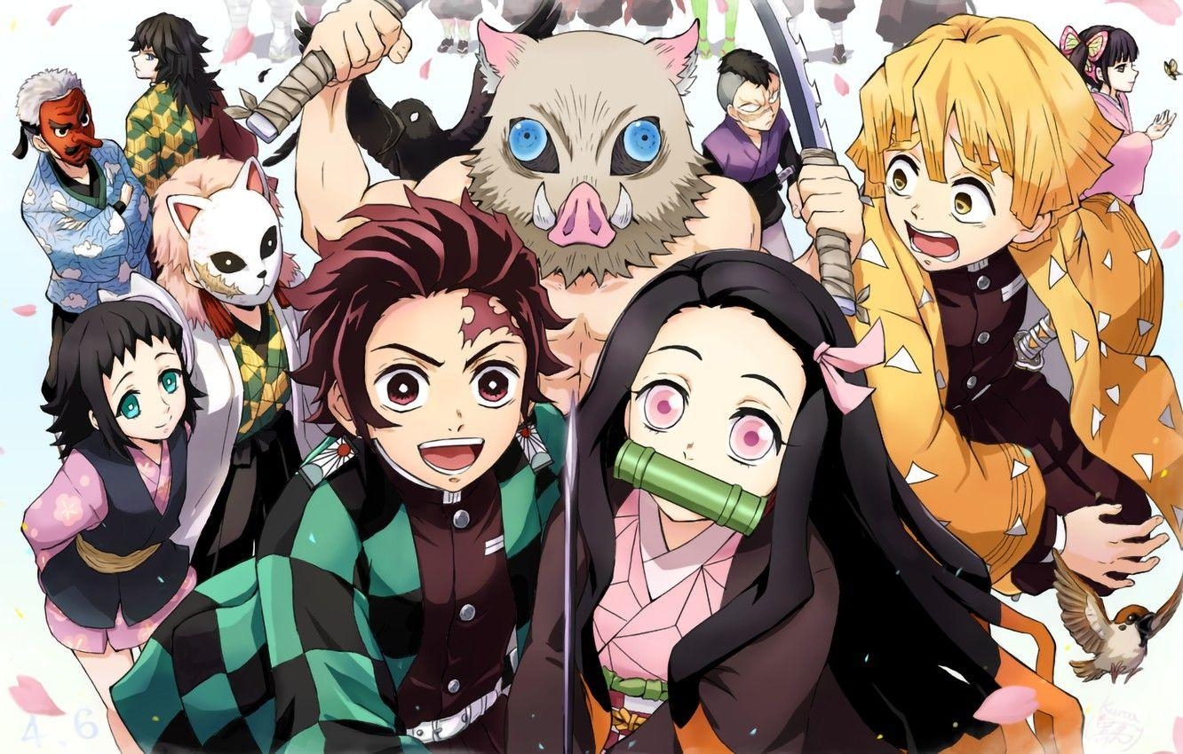 Kreaturen, Figuren, Dämonentöter, Kimetsu No Yaiba, 1340x850 HD Desktop