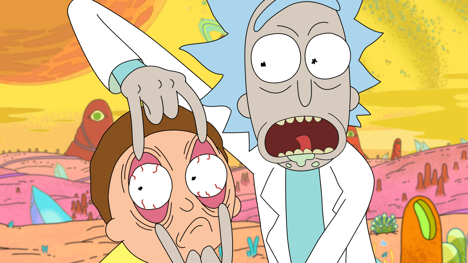 Rick and Morty, Zeichentrick, Abbildungen, Kreativität, 1920x1080 Full HD Desktop