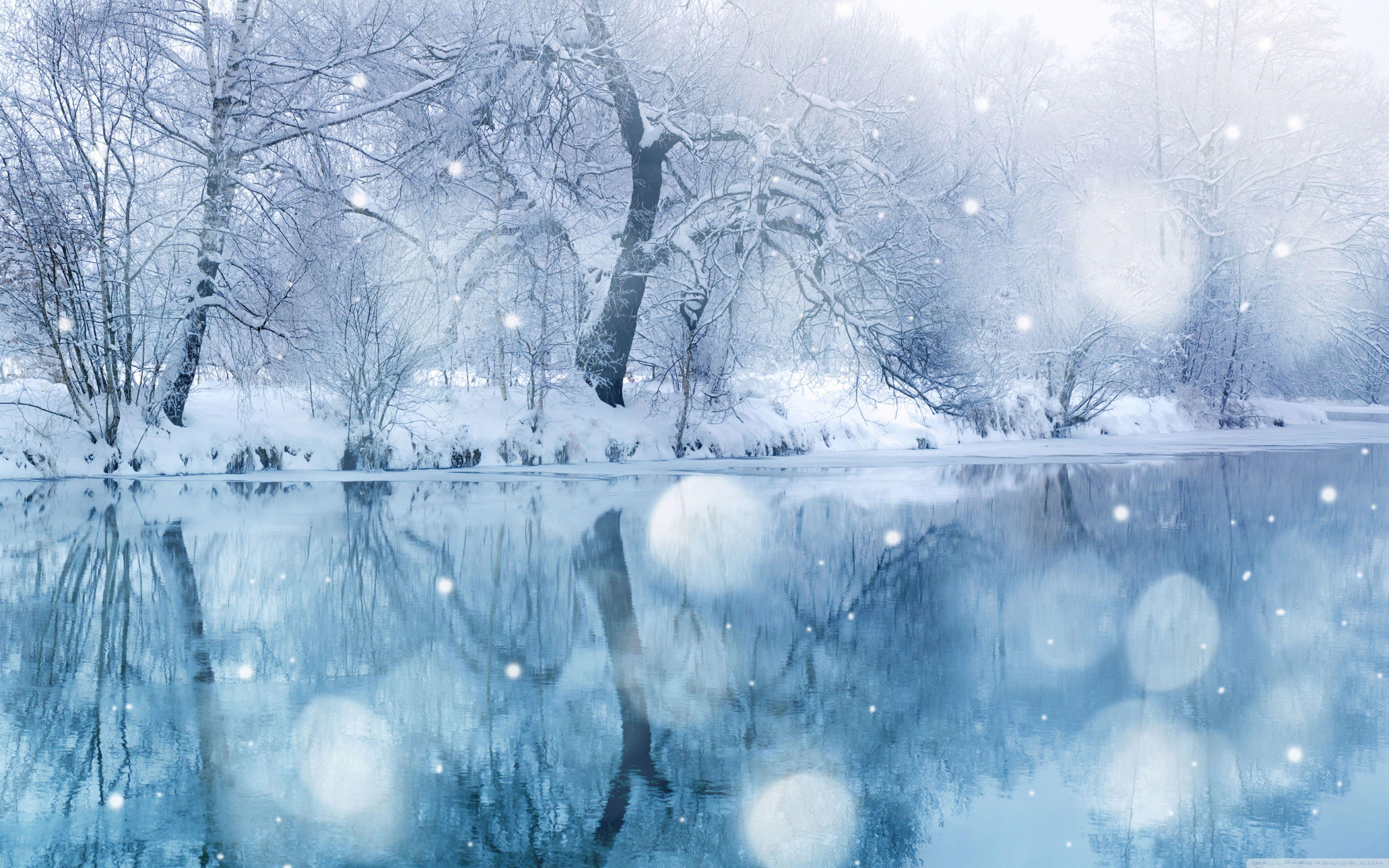 Winter, Schneefall, Bild, Natur, Hintergrund, 3840x2400 4K Desktop