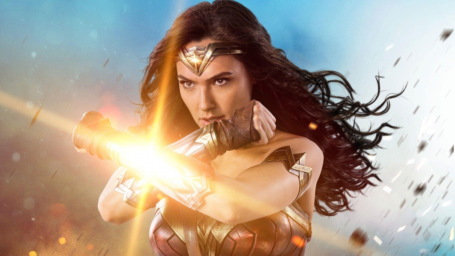 Gal Gadot, Wonder Woman, Darstellung, Hintergrund, Film, 1920x1080 Full HD Desktop