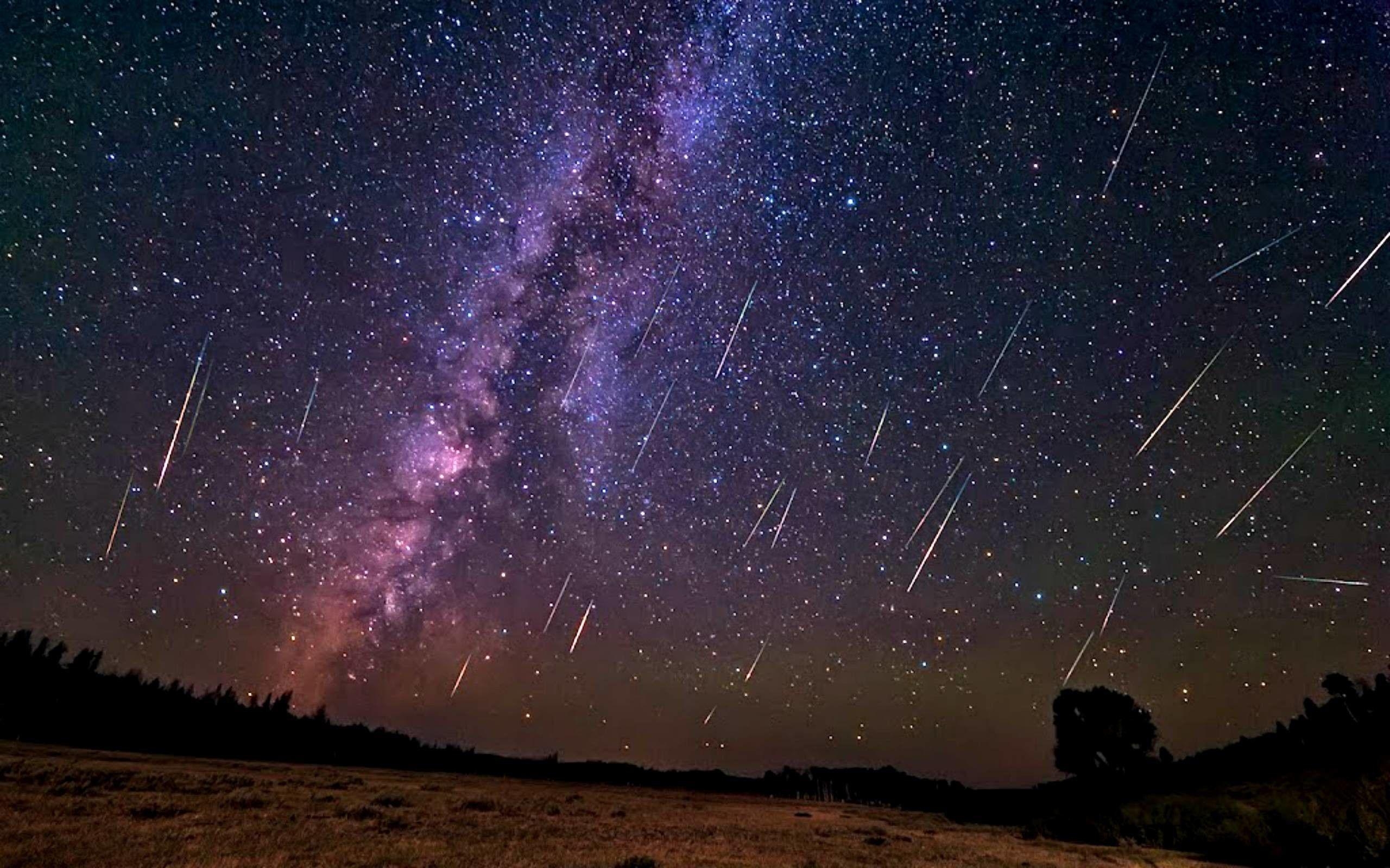 Meteor Shower, Weltraum, Astronomie, Phänomen, Nacht, 2560x1600 HD Desktop