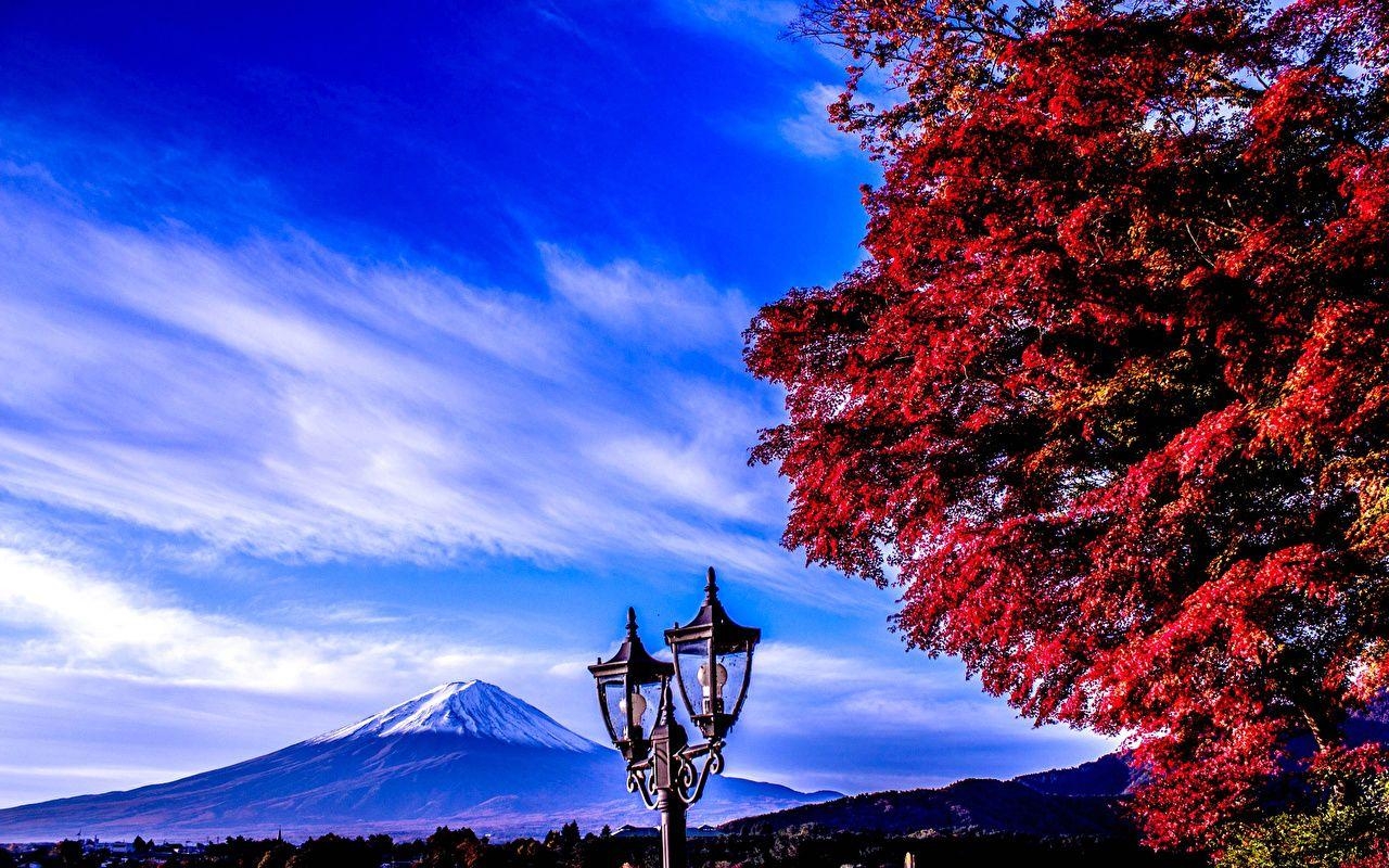 Mount Fuji, Japan, Herbst, Natur, Vulkan, 1280x800 HD Desktop