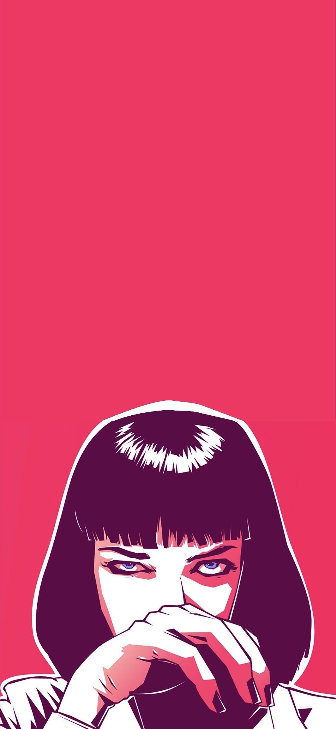 Pulp Fiction, Sperrbildschirm, Liebe, Kult, Hintergrund, 1130x2440 HD Handy