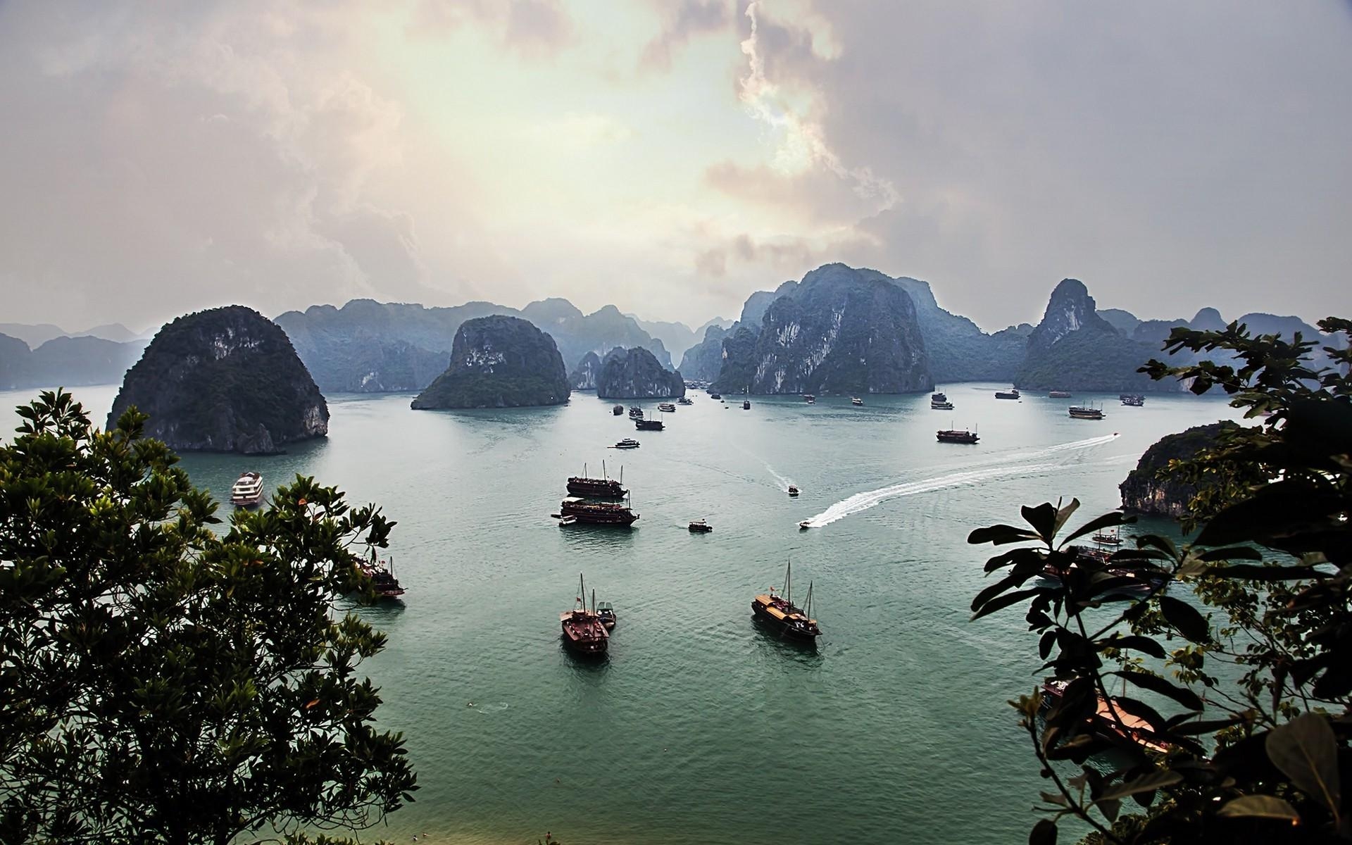 Landschaft, Halong Bucht, Insel, Natur, Vietnam, 1920x1200 HD Desktop