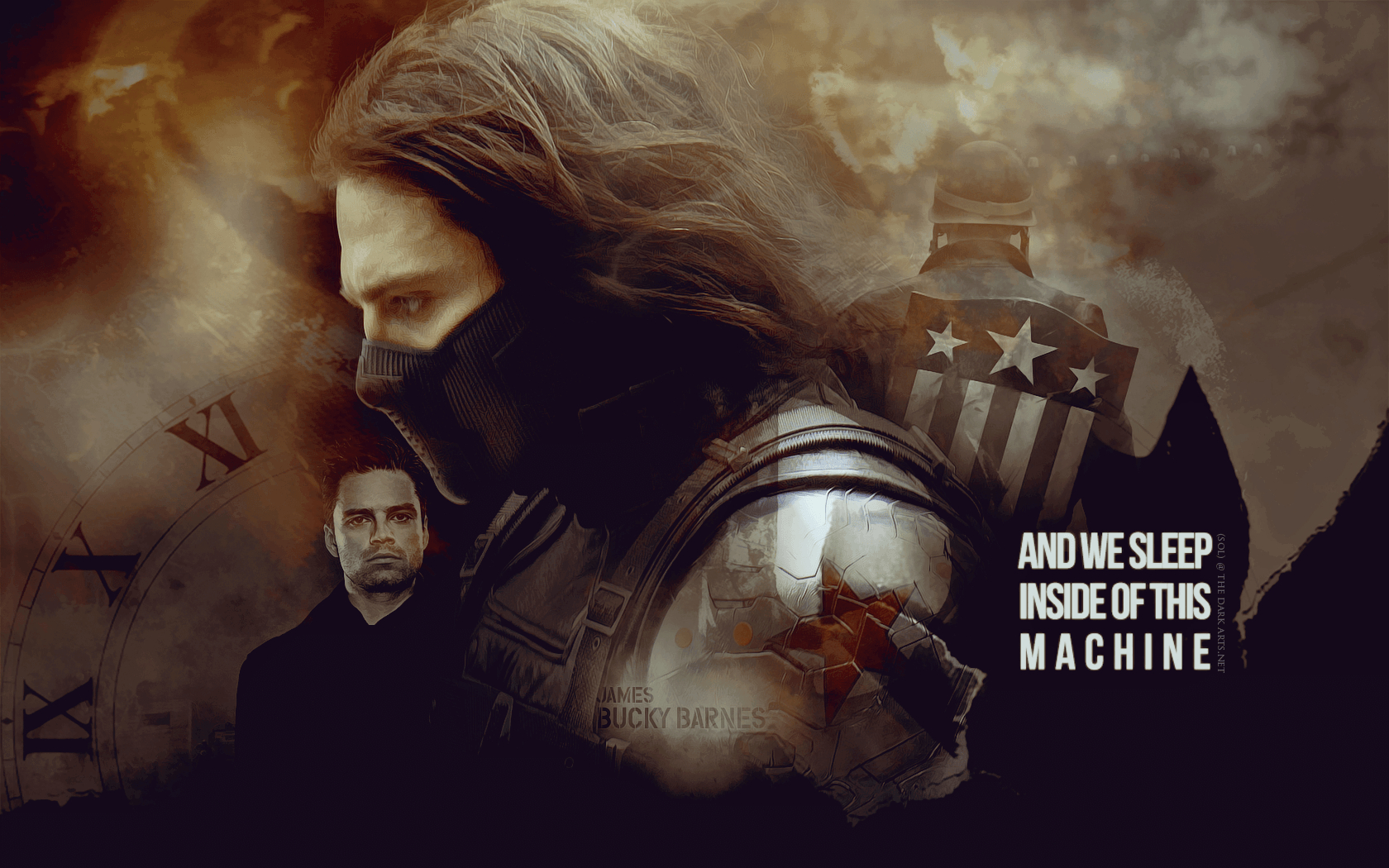 Winter Soldier, Barnes, Wand, Hintergrund, Marvel, 1680x1050 HD Desktop