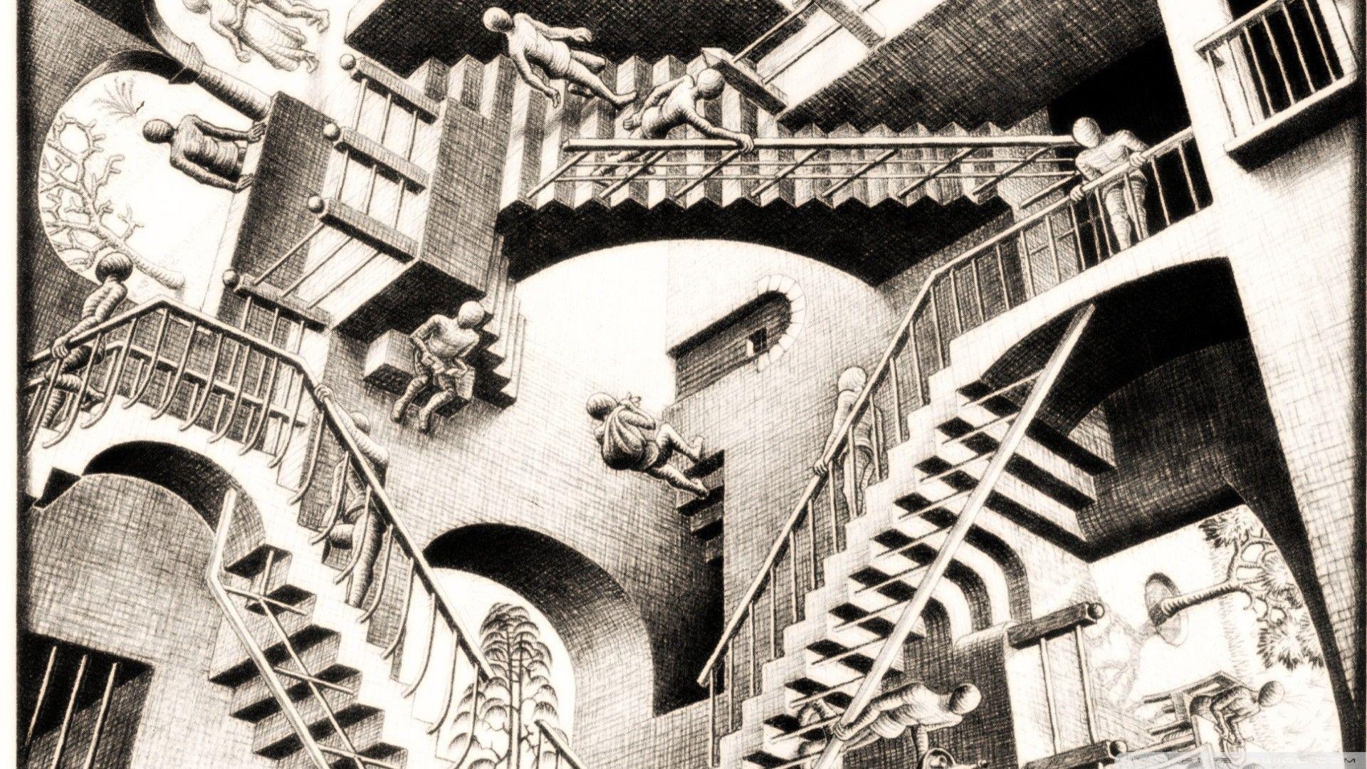 M.C. Escher, HD, Kunst, Grafik, Surreal, 1920x1080 Full HD Desktop