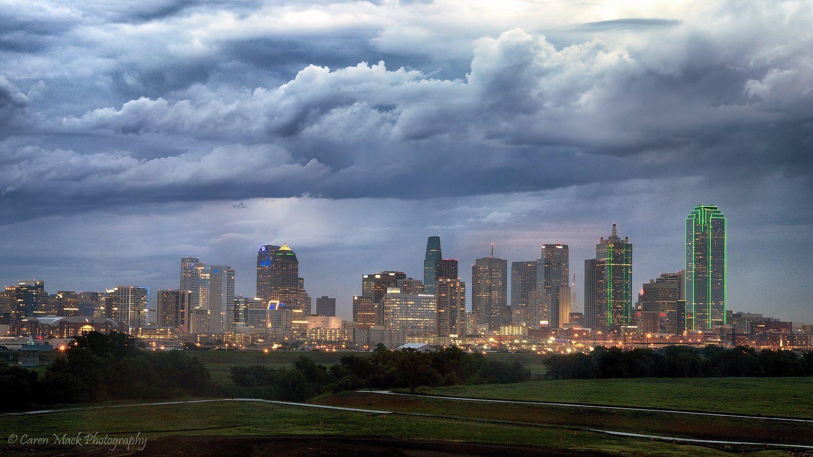 Dallas, Architektur, Brücken, Städte, Nacht, 1600x900 HD Desktop