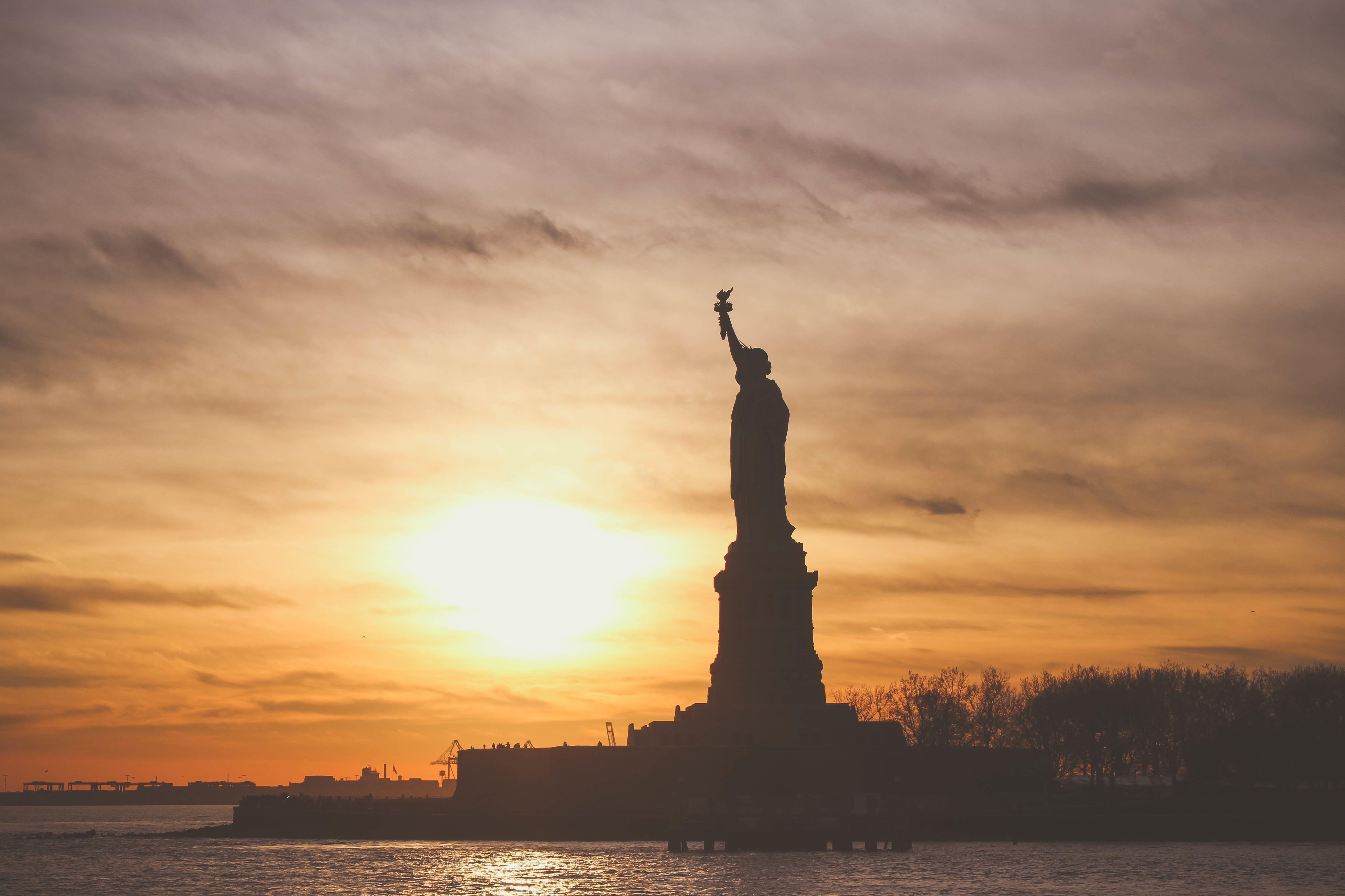 Freiheitsstatue, USA, Sonnenuntergang, Skulptur, Amerika, 5190x3460 4K Desktop