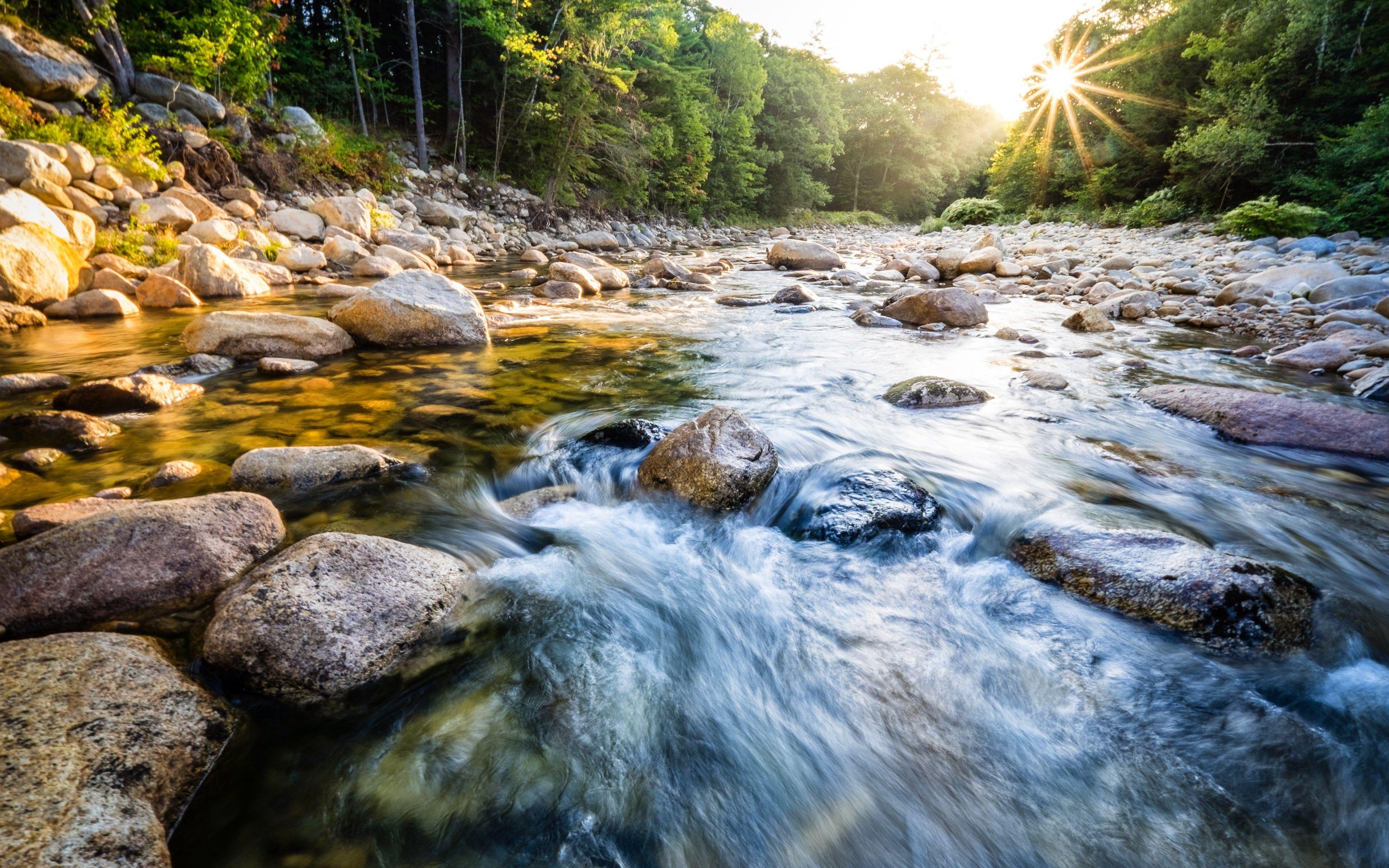 Download, Mad River, New Hampshire, Natur, USA, 3840x2400 4K Desktop