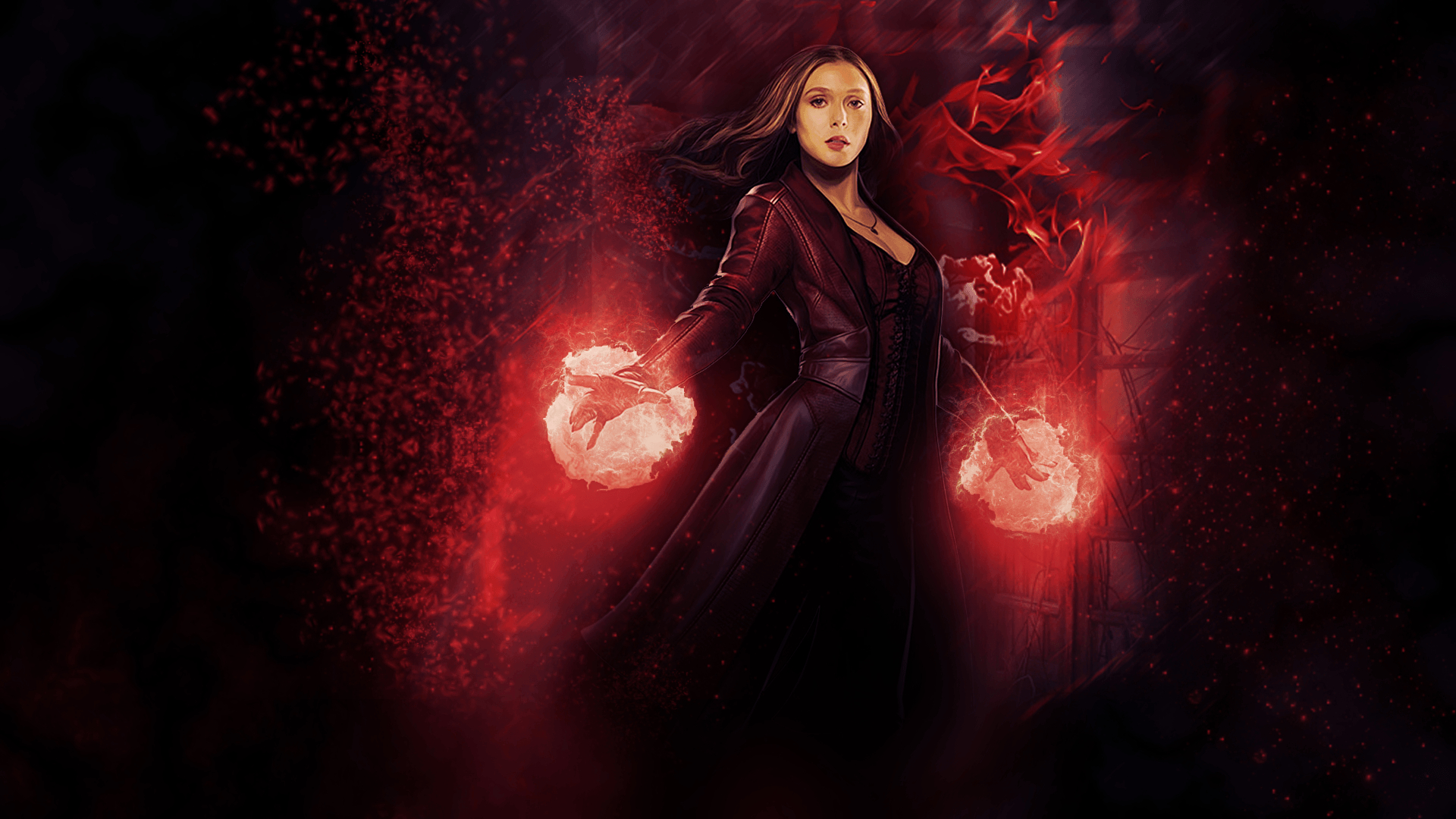 Scarlet Witch, Wallpaper 10x1080, Hexerei, Magische Kräfte, Marvel, 1920x1080 Full HD Desktop